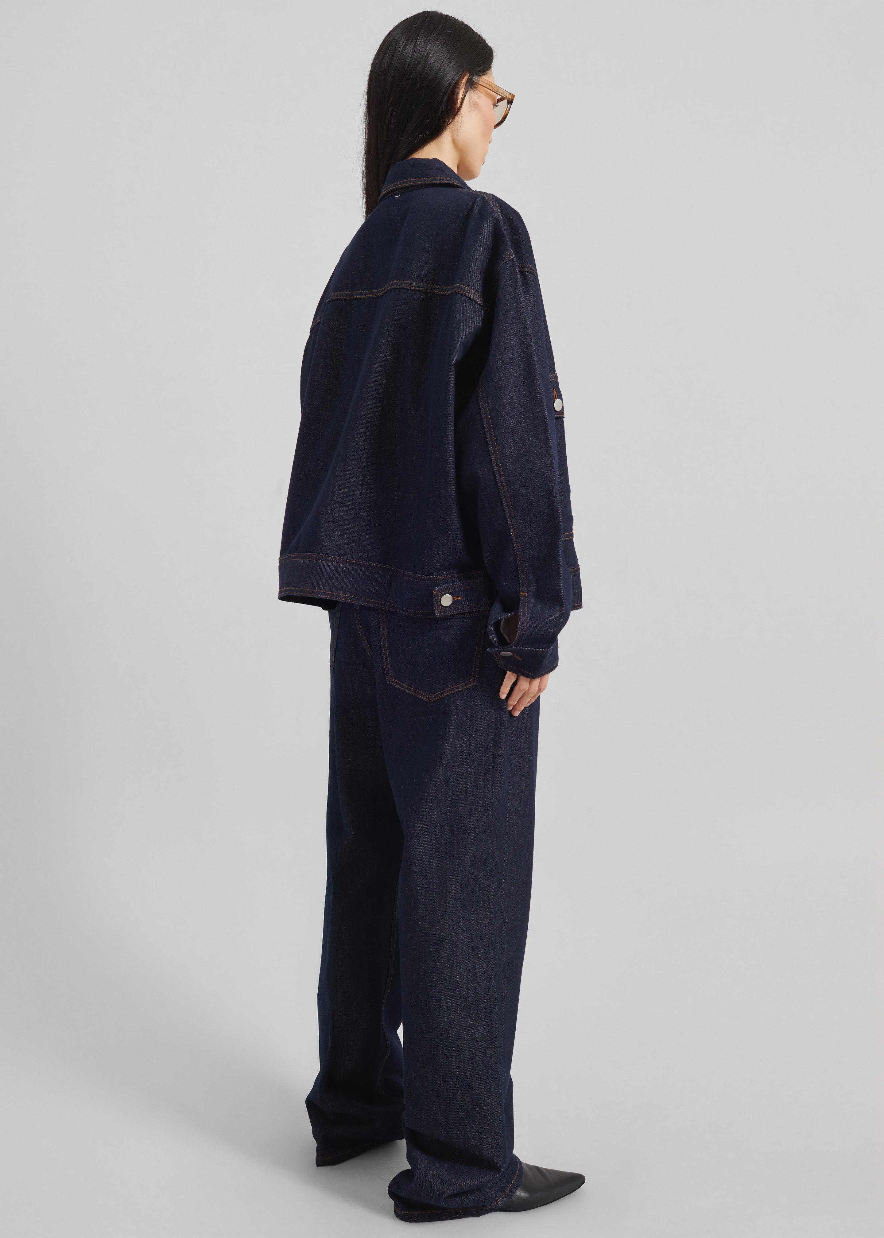 Belden Boxy Denim Jacket - Dark Wash - 6