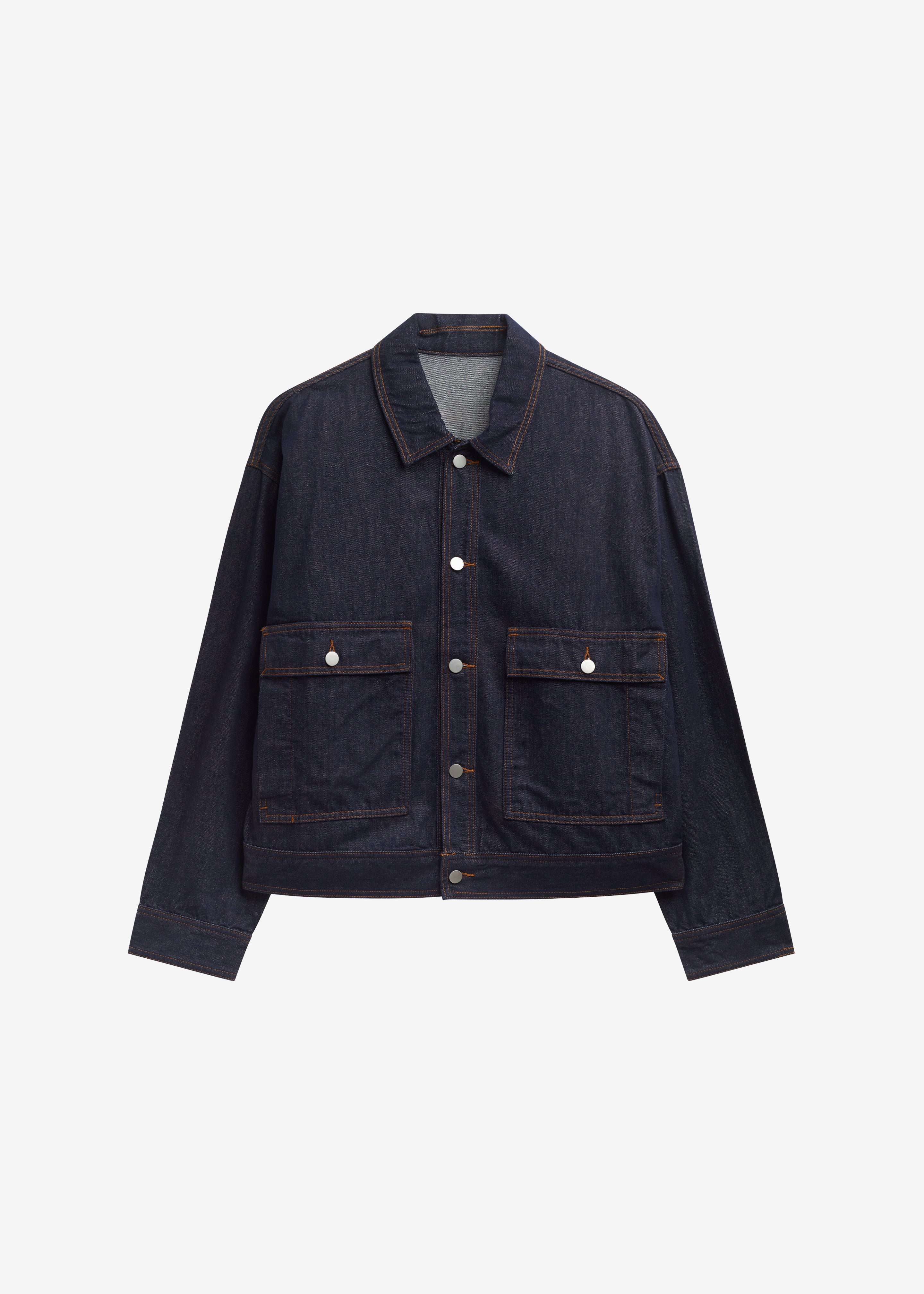 Belden Boxy Denim Jacket - Dark Wash - 8