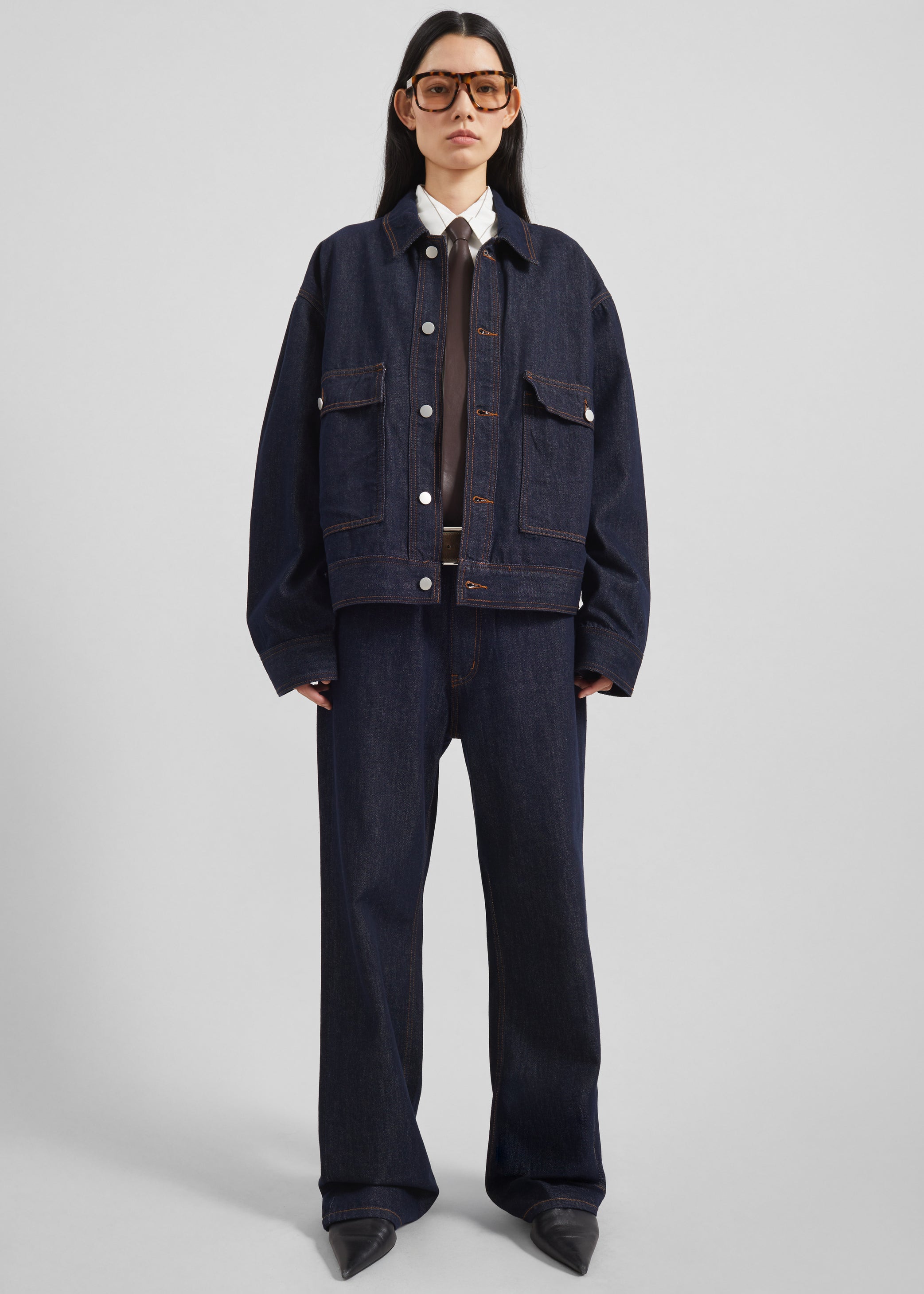 Shop the look image for Belden Straight Leg Jeans - Dark Wash