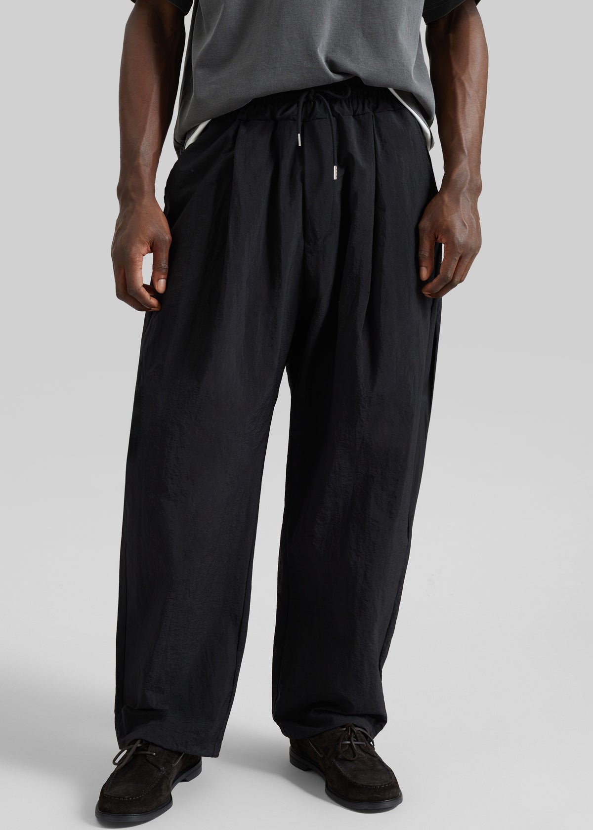 Belem Drawstring Pants - Black - 1