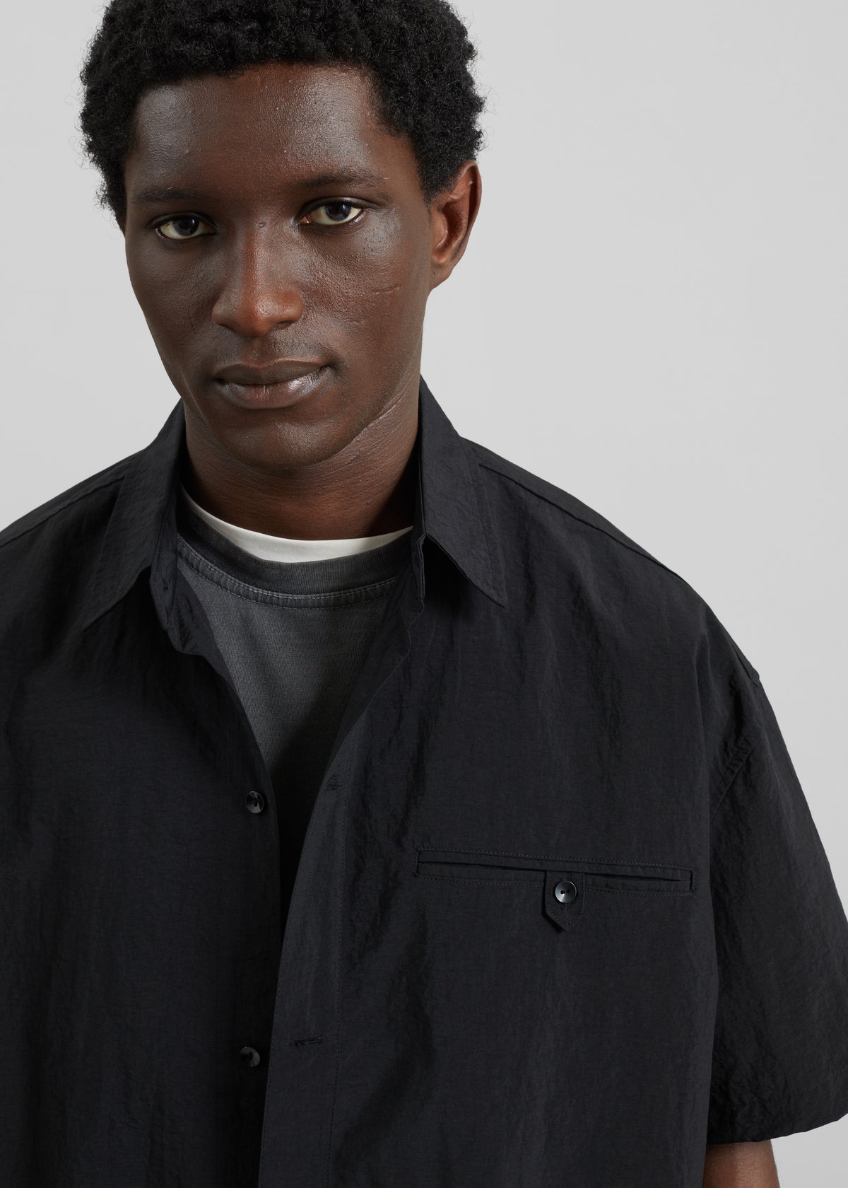 Belem Drawstring Shirt - Black - 3