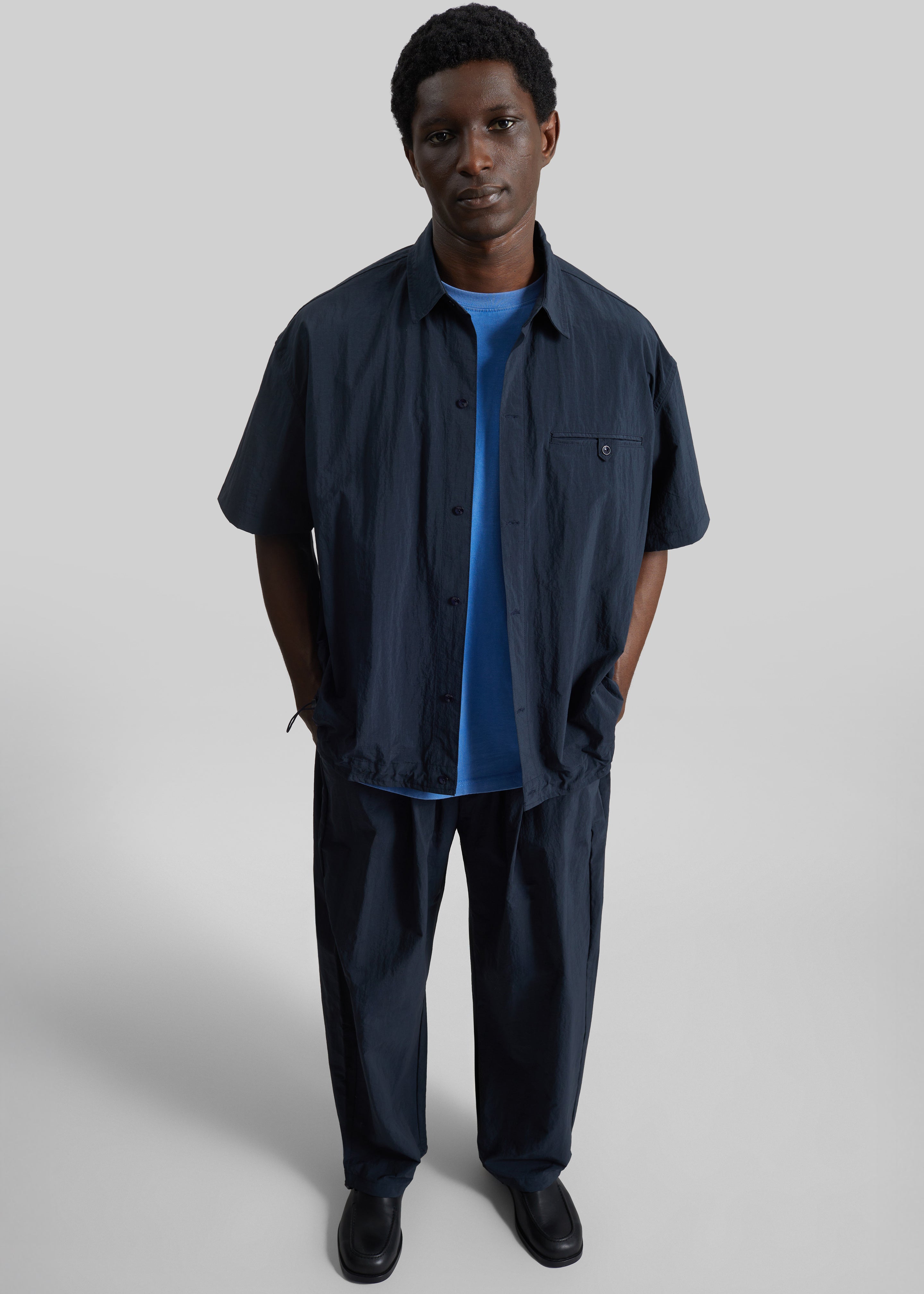 Belem Drawstring Shirt - Navy - 2