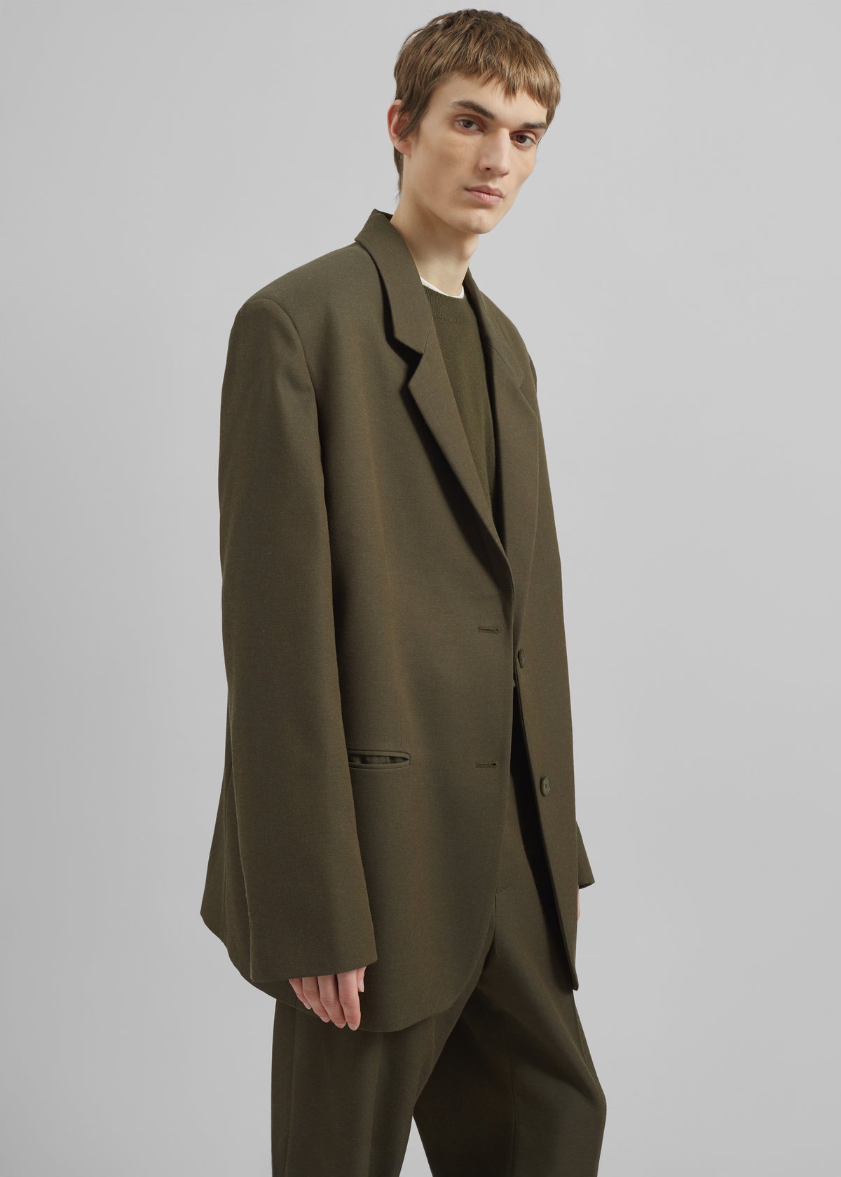 Belgrave Blazer - Army Green The Frankie Shop Belgrave Blazer - Army Green The Frankie Shop