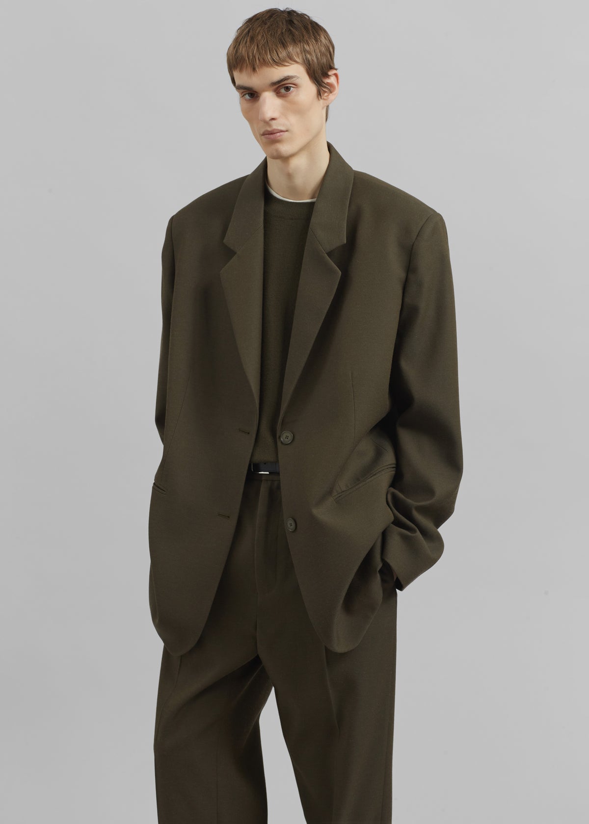 Belgrave Blazer - Army Green The Frankie Shop Belgrave Blazer - Army Green The Frankie Shop