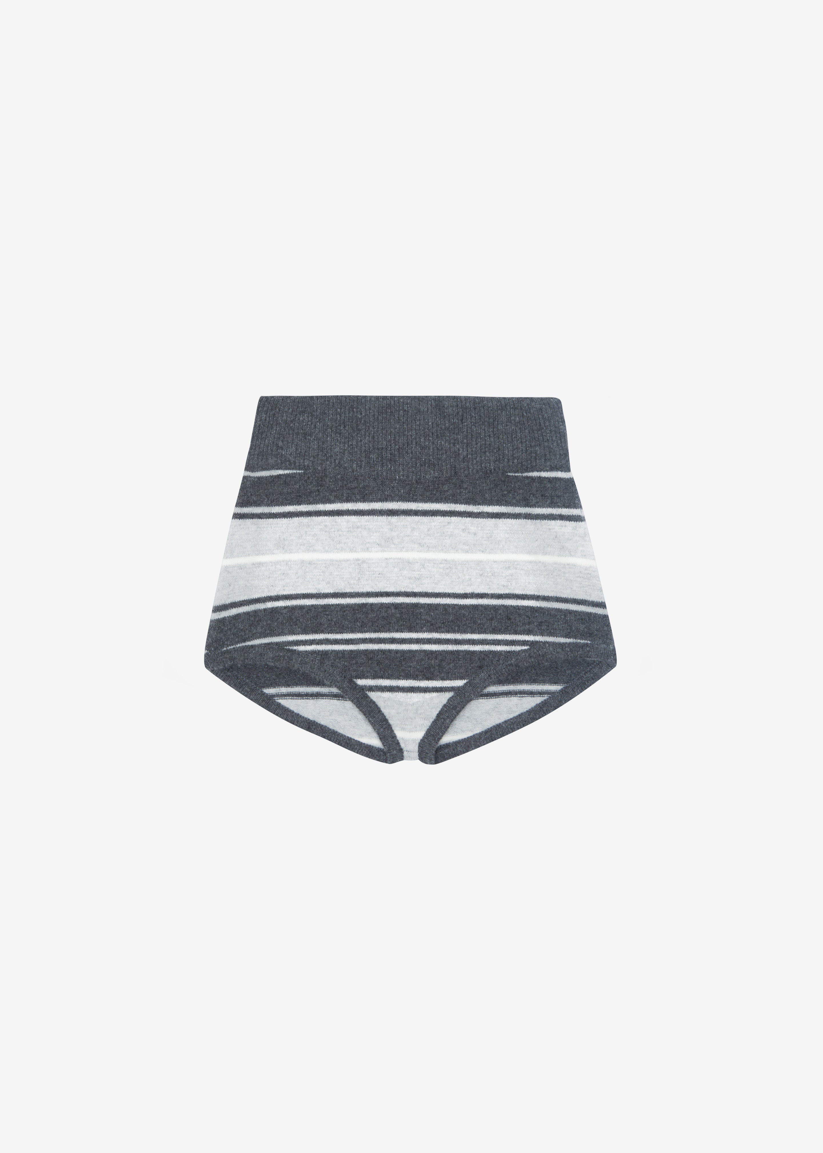 Belize Knit Hot Pants - Grey Stripe - 10