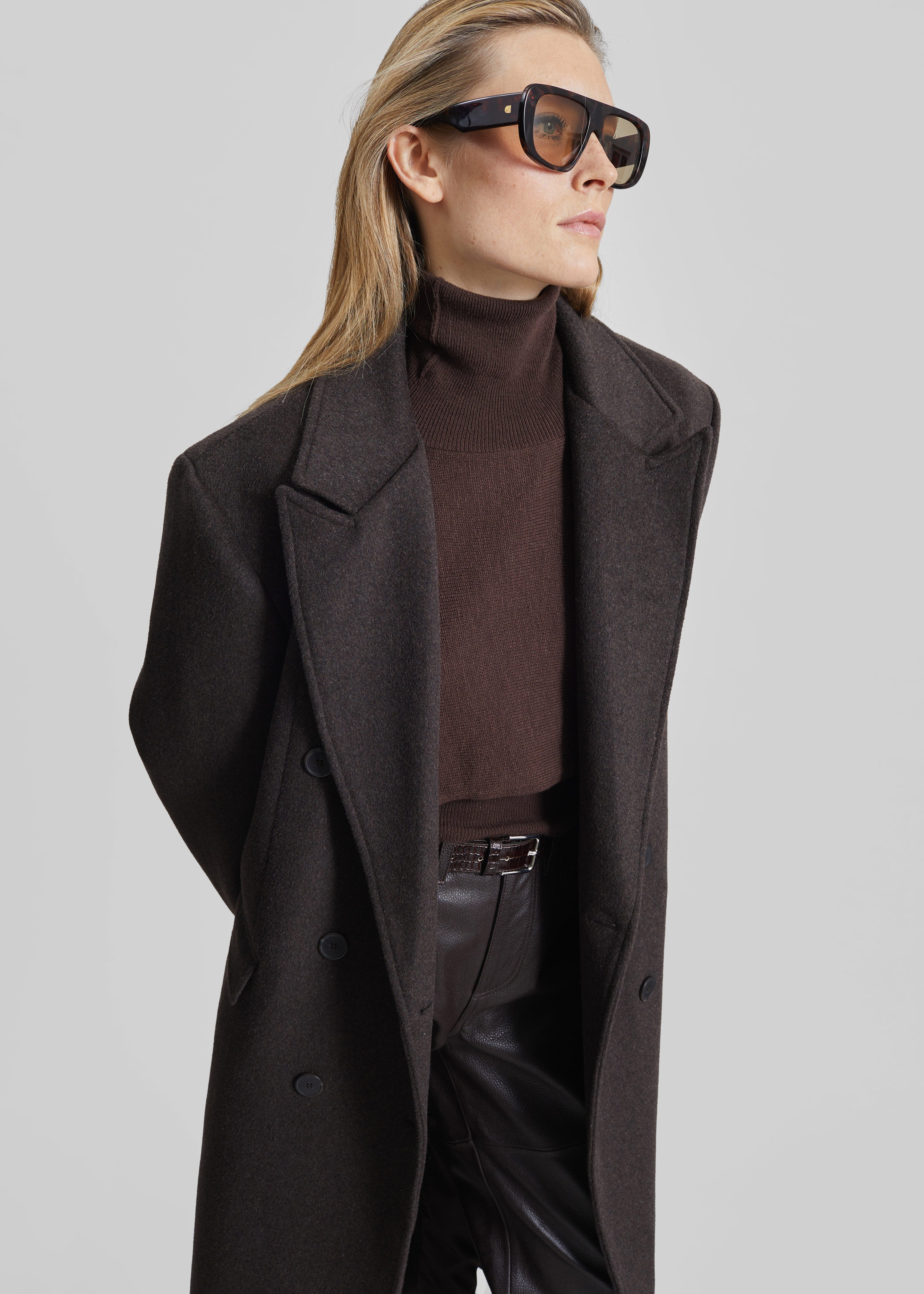 Bellace Wool Coat - Brown – The Frankie Shop