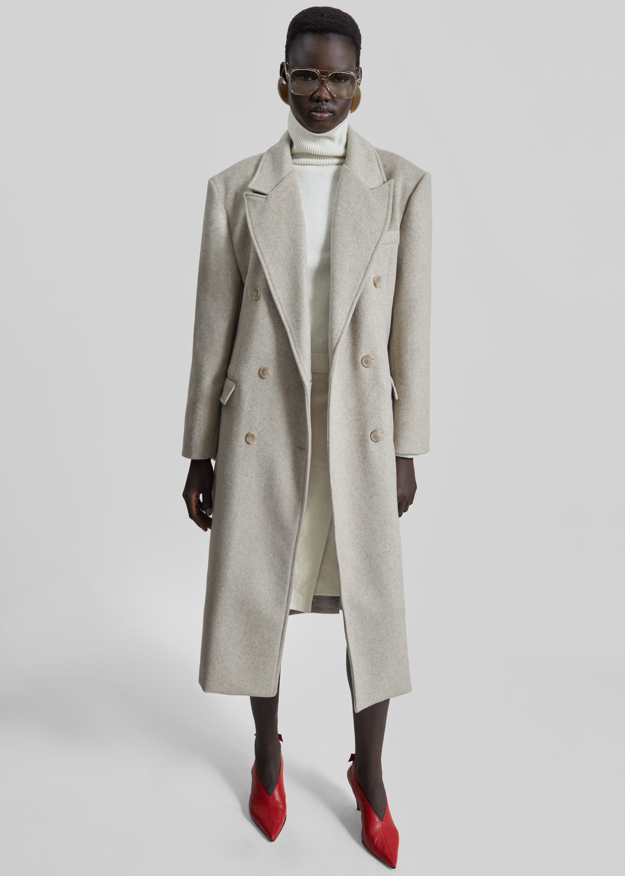 Shop the look image for Bellace Wool Coat - Taupe