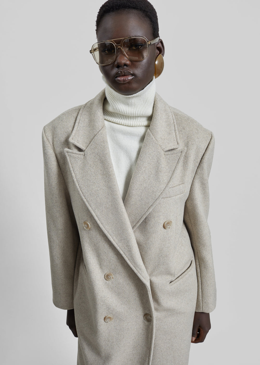 Bellace Wool Coat - Taupe - 1