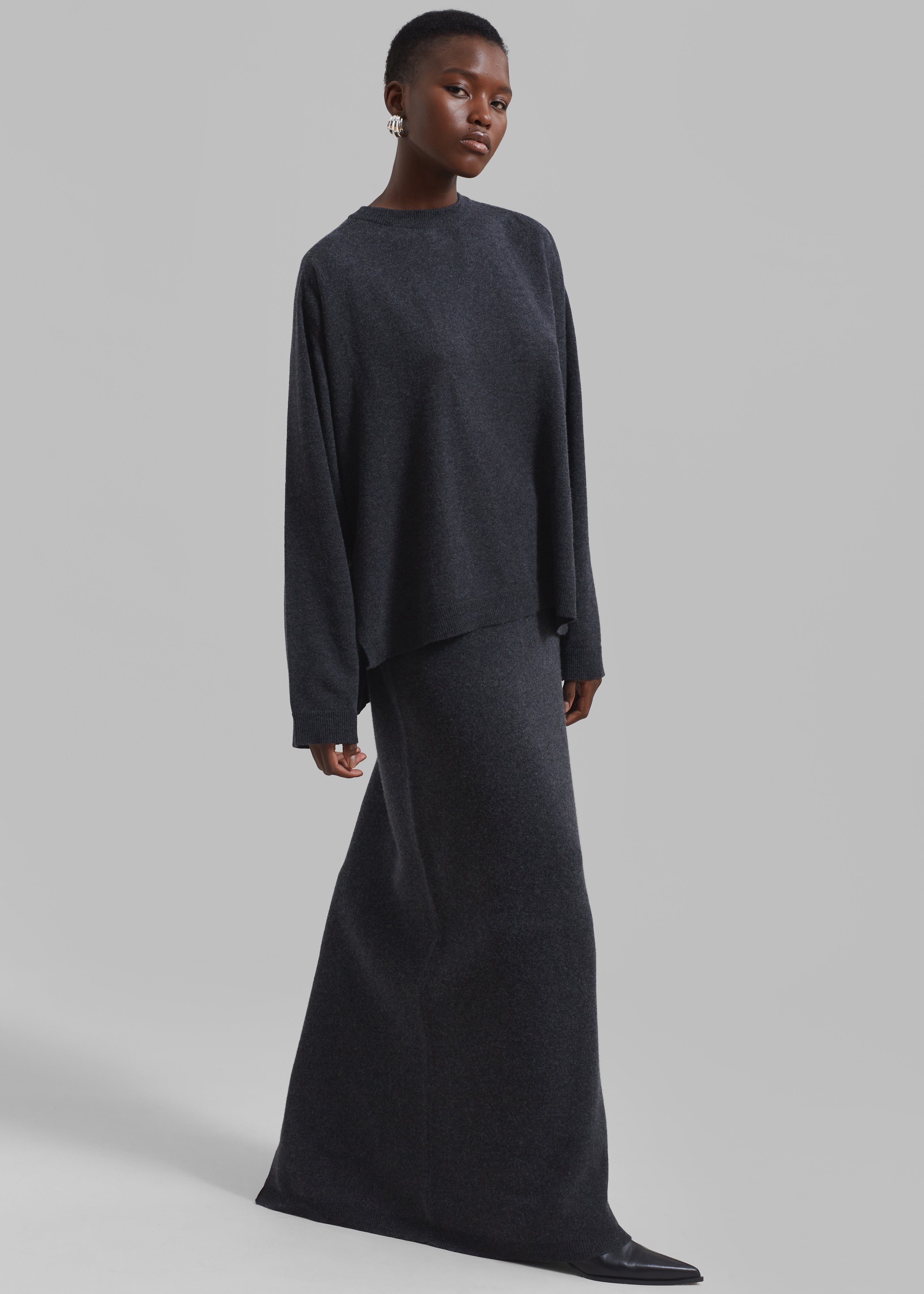 Bellamy Wool Skirt - Charcoal - 1