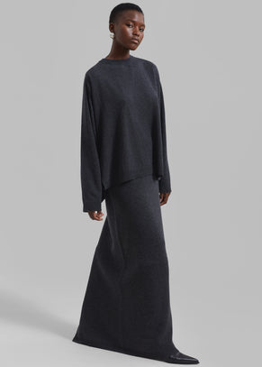 Bellamy Wool Skirt - Charcoal