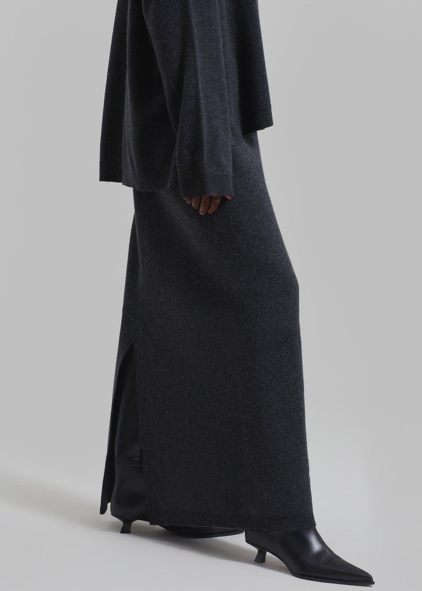 Bellamy Wool Skirt - Charcoal - 1