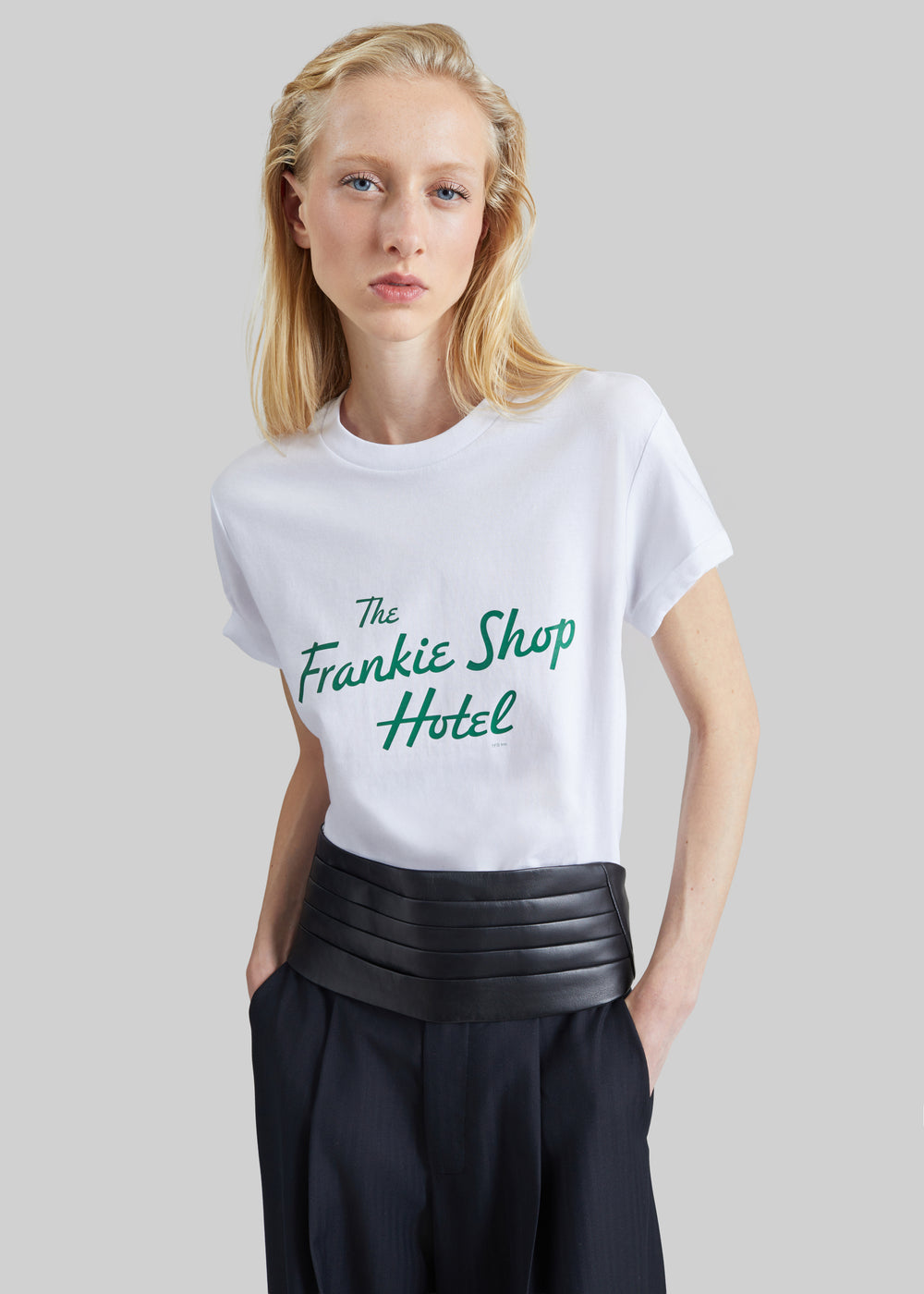 Bellano Leather Cummerbund Belt - Black