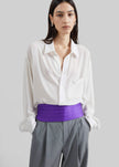 Bellano Satin Cummerbund Belt - Deep Purple