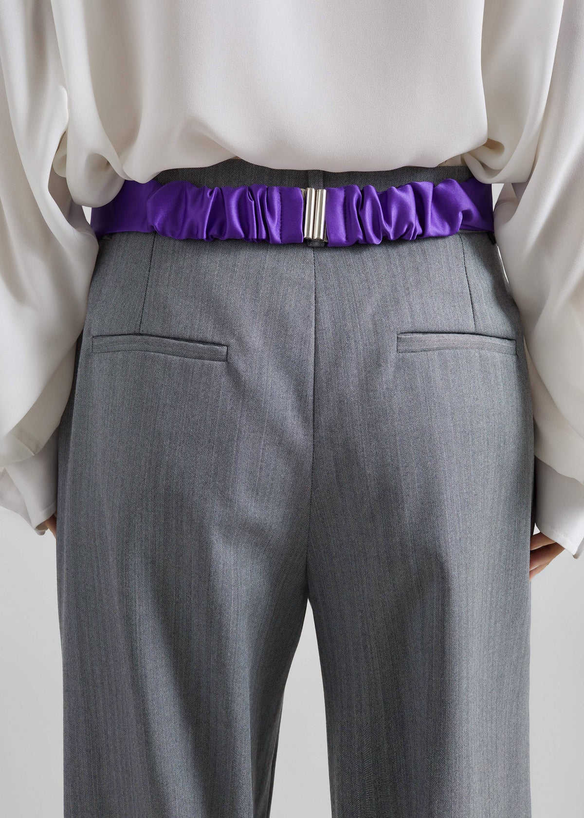 Bellano Satin Cummerbund Belt - Deep Purple