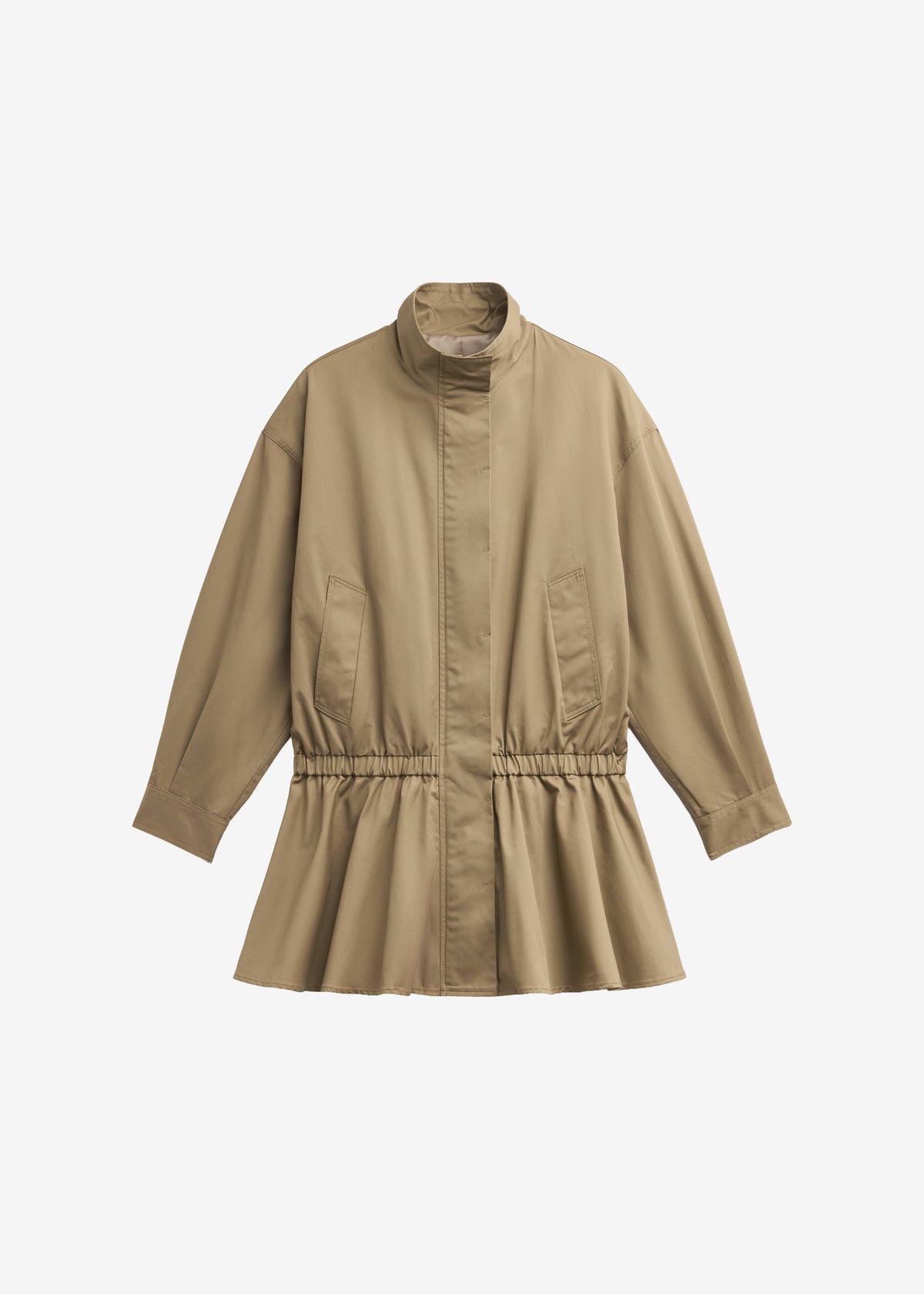 Bellaria Drop Waist Trench Dress - Beige
