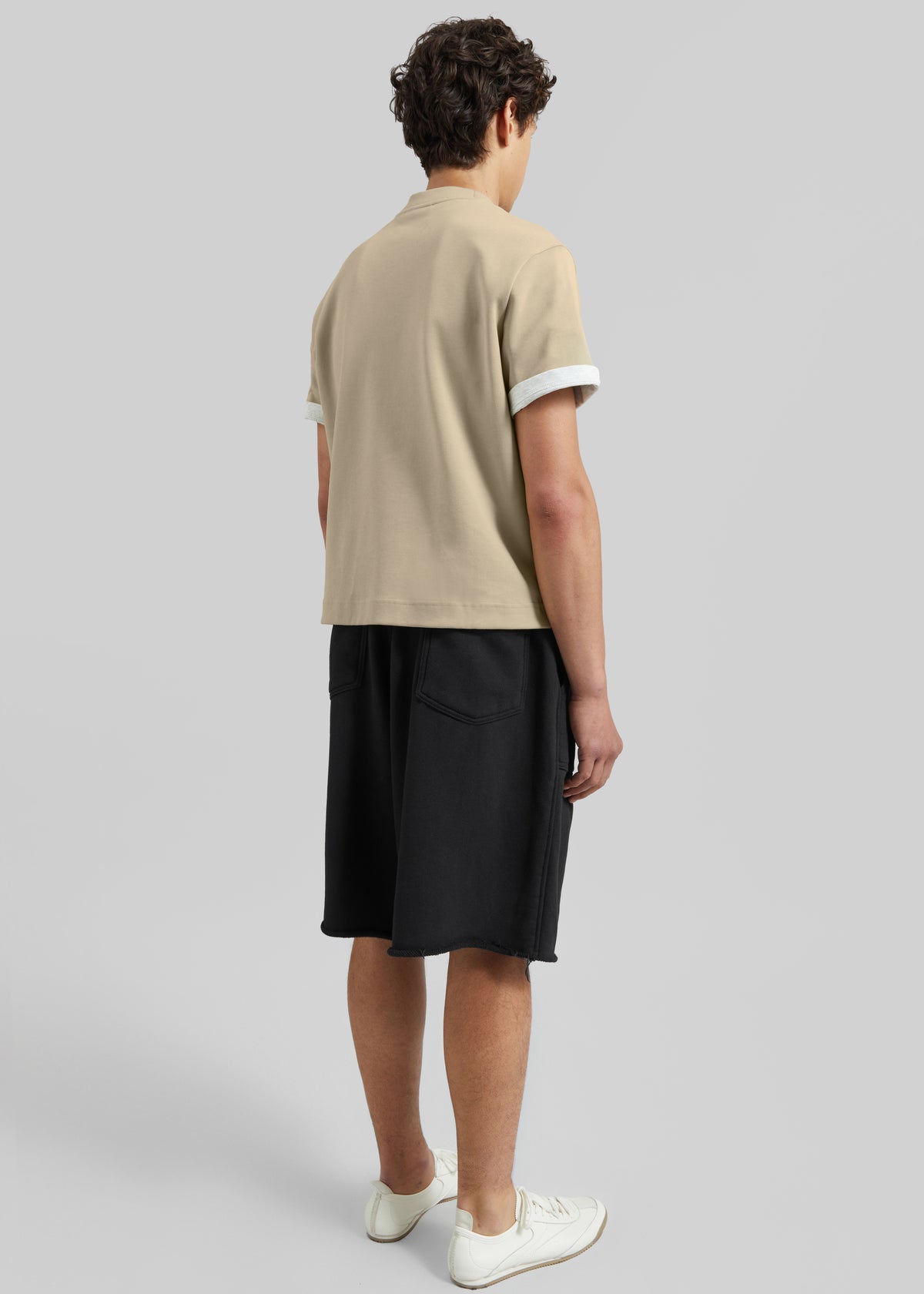 Bellino Raw Hem Sweatshorts - Black - 6
