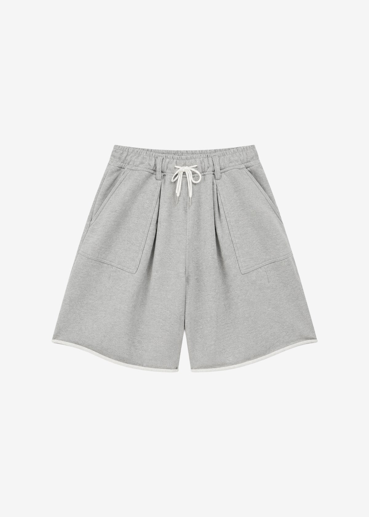 Bellino Raw Hem Sweatshorts - Grey - 7