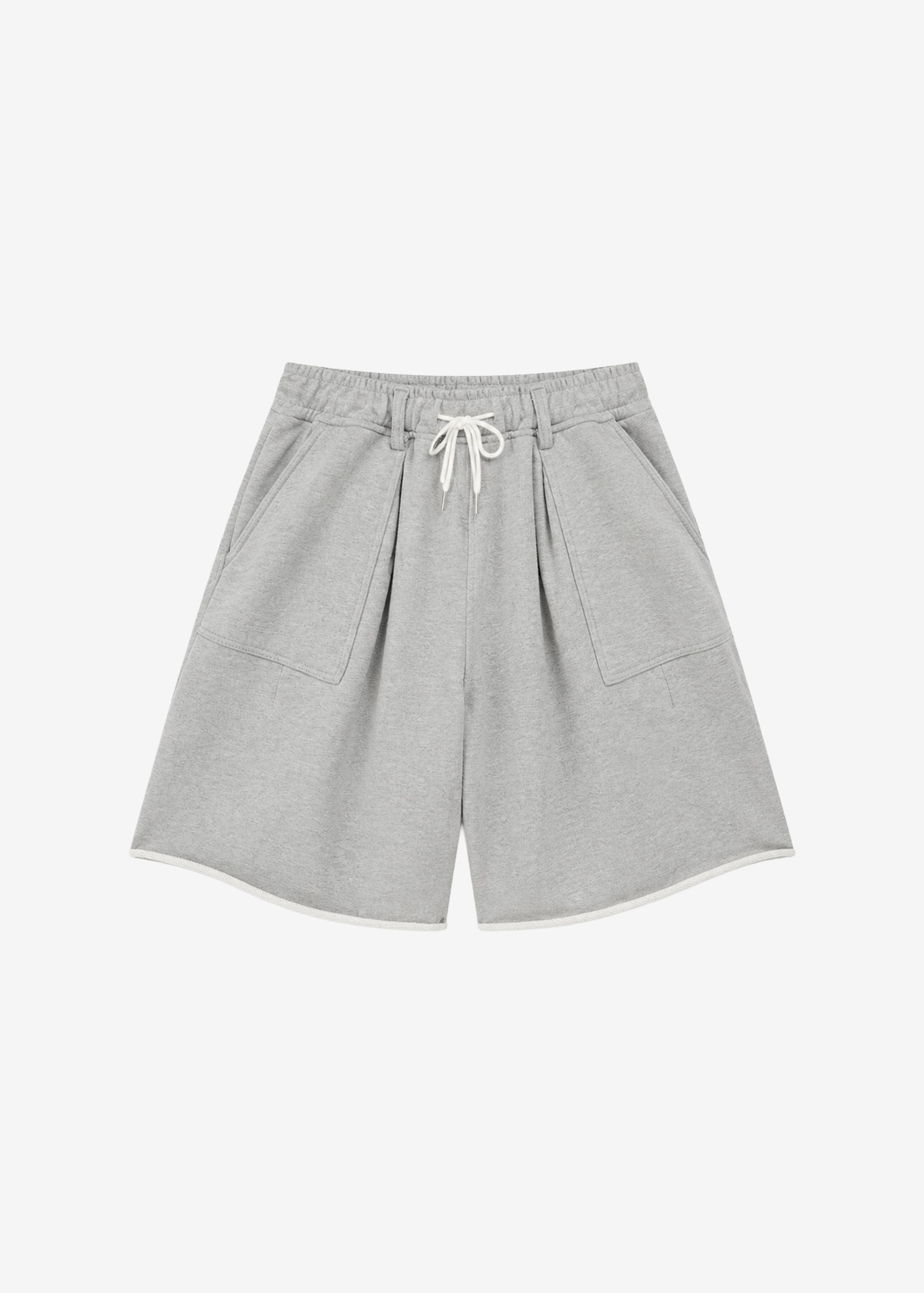 Bellino Raw Hem Sweatshorts - Grey - 7