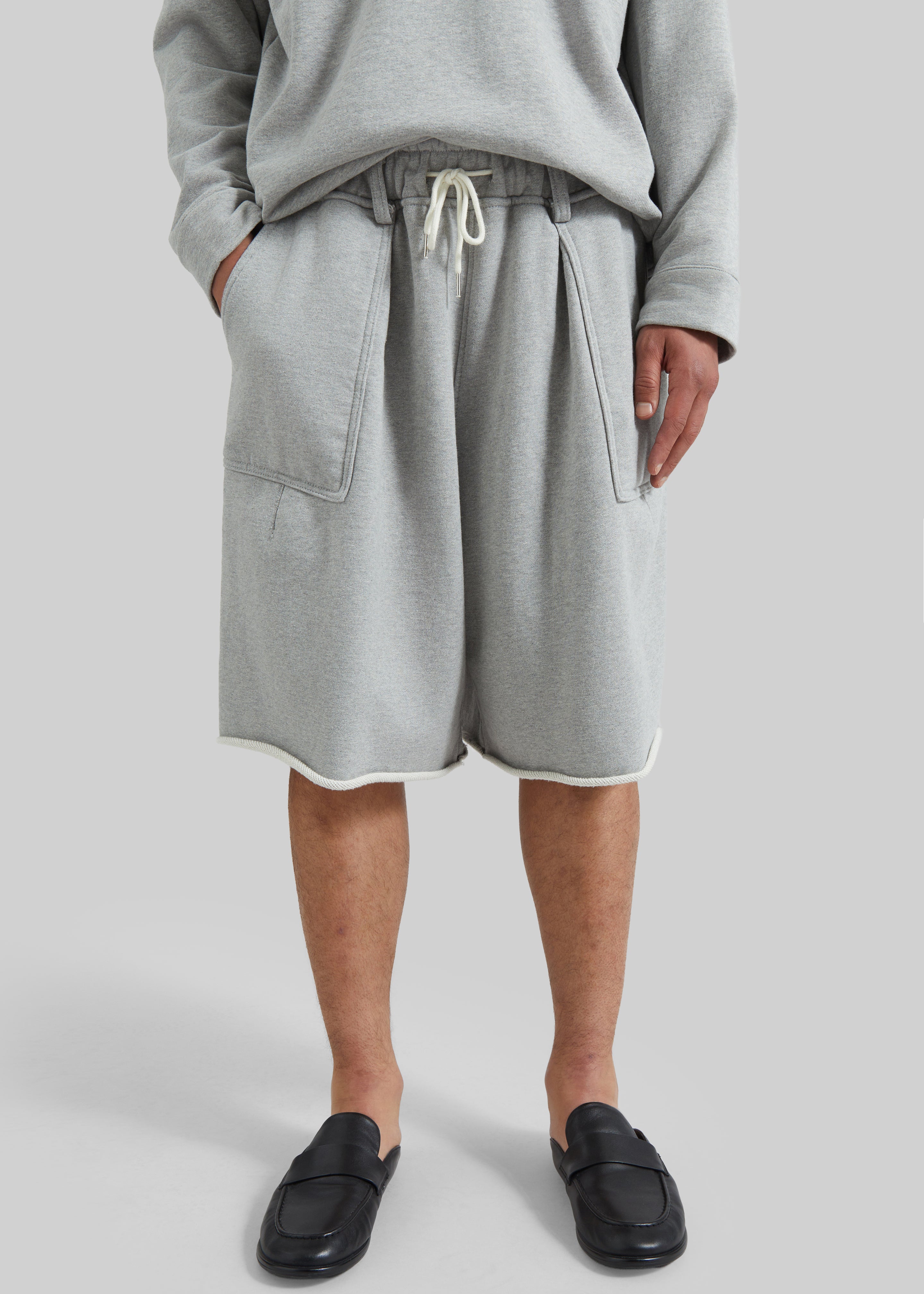 Bellino Raw Hem Sweatshorts - Grey - 5