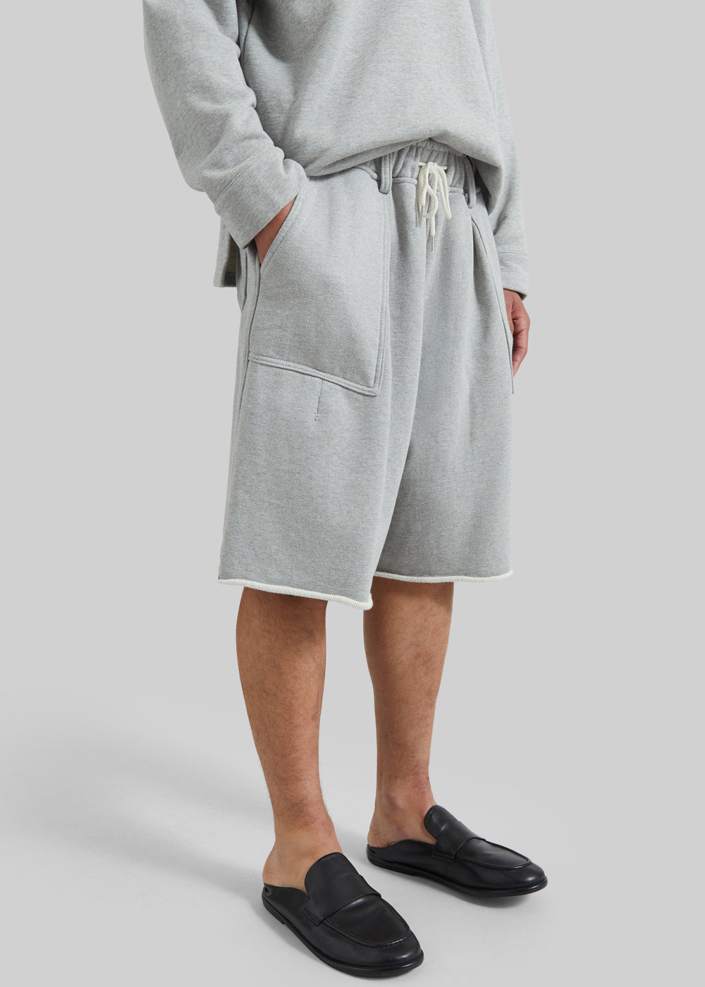 Bellino Raw Hem Sweatshorts - Grey