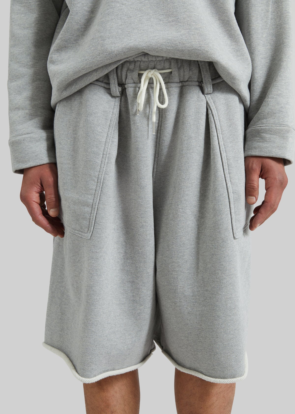 Bellino Raw Hem Sweatshorts - Grey - 3