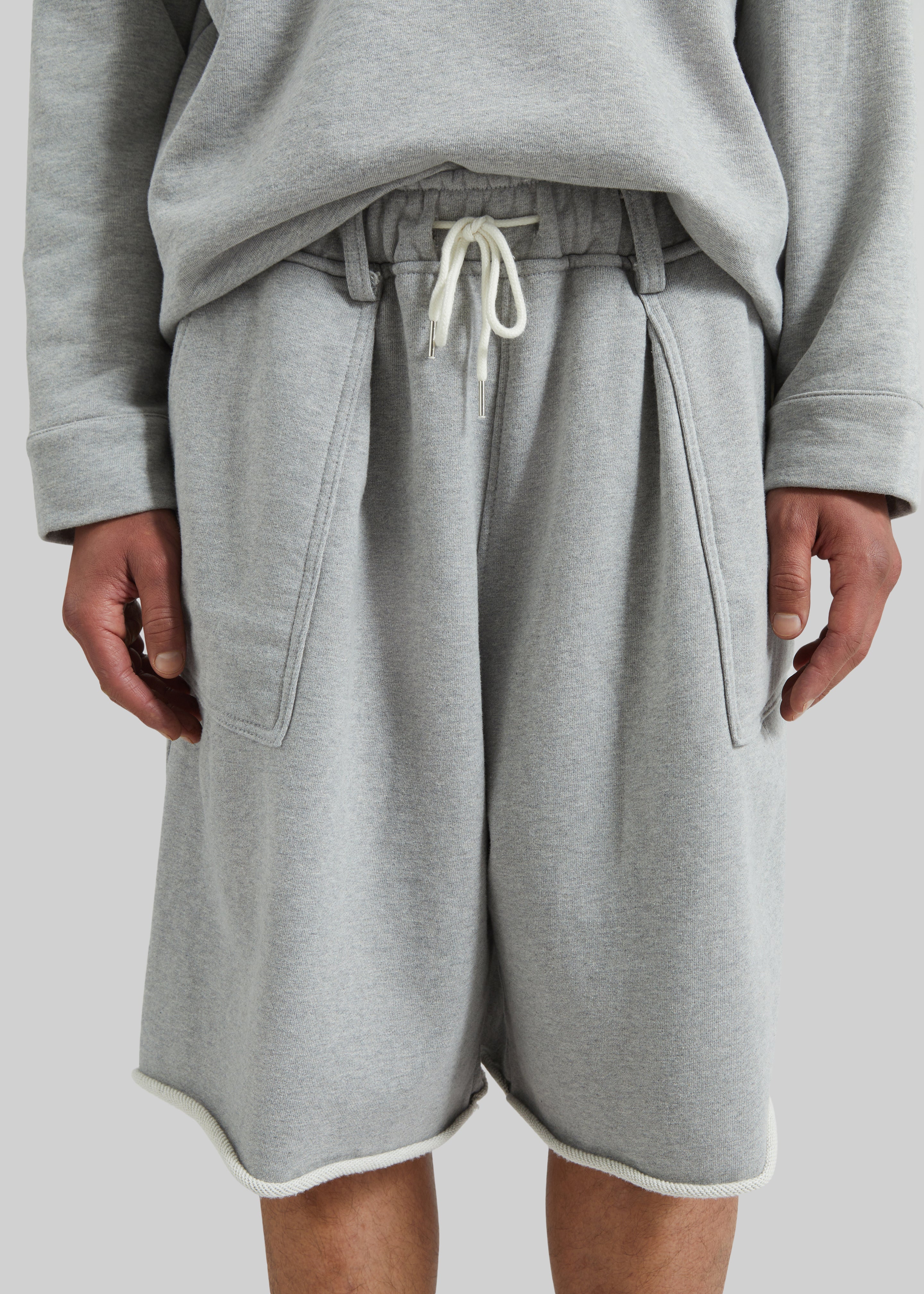 Bellino Raw Hem Sweatshorts - Grey - 3