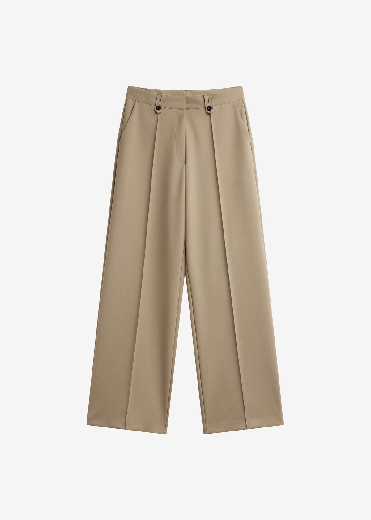 Belliva Front Seam Straight Trousers - Camel - 7