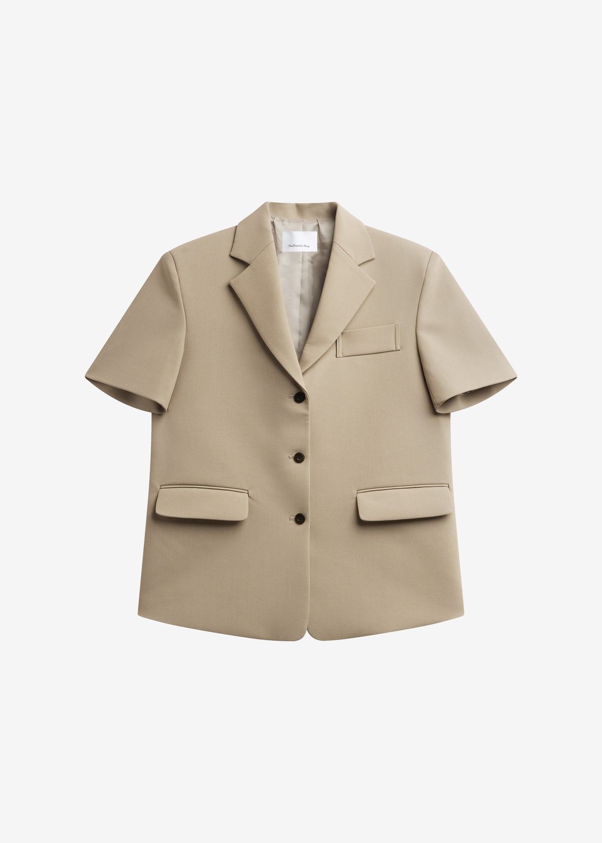 Belliva Short Sleeve Blazer - Camel - 9