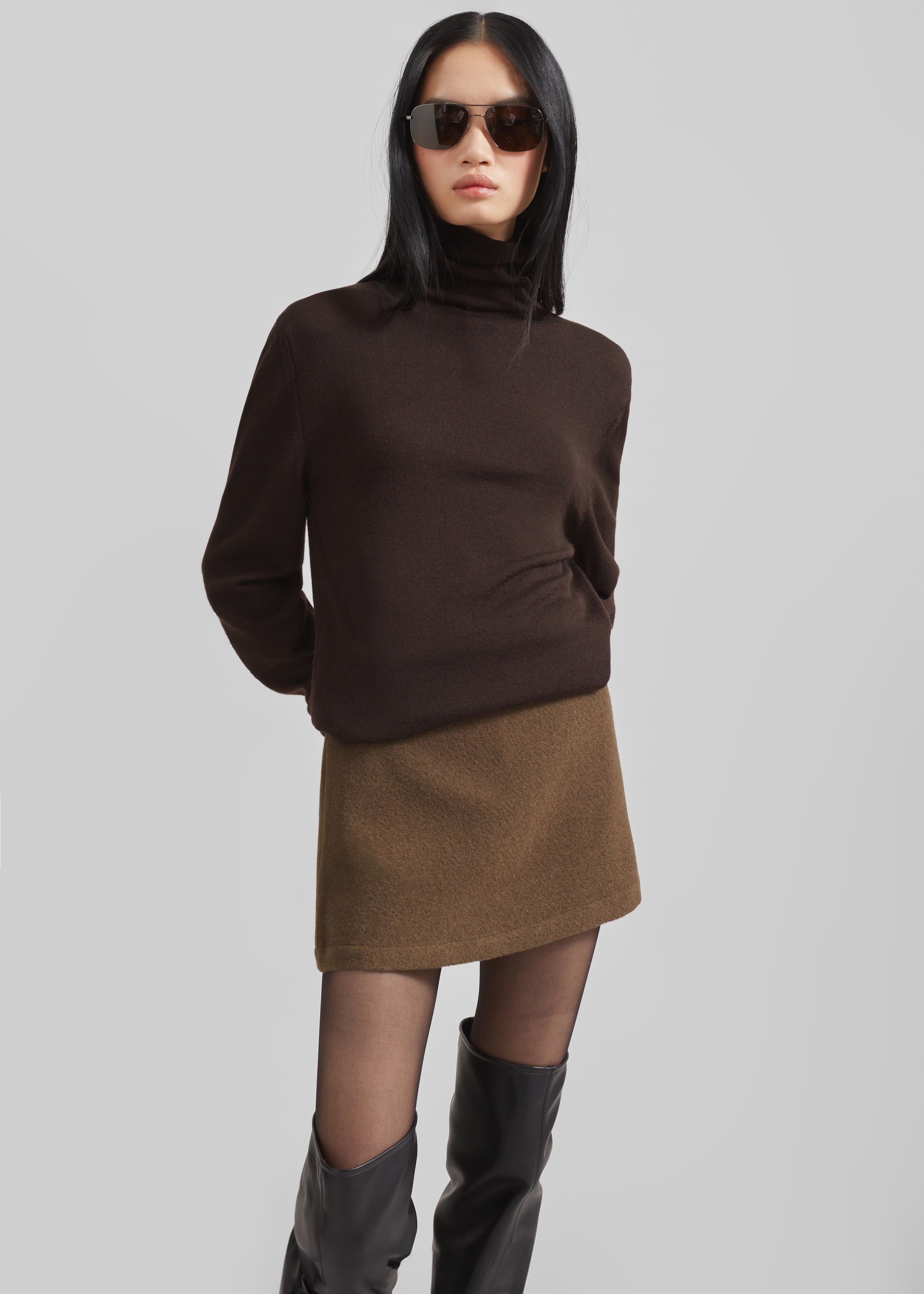 Belsay Skort - Khaki Brown - 1