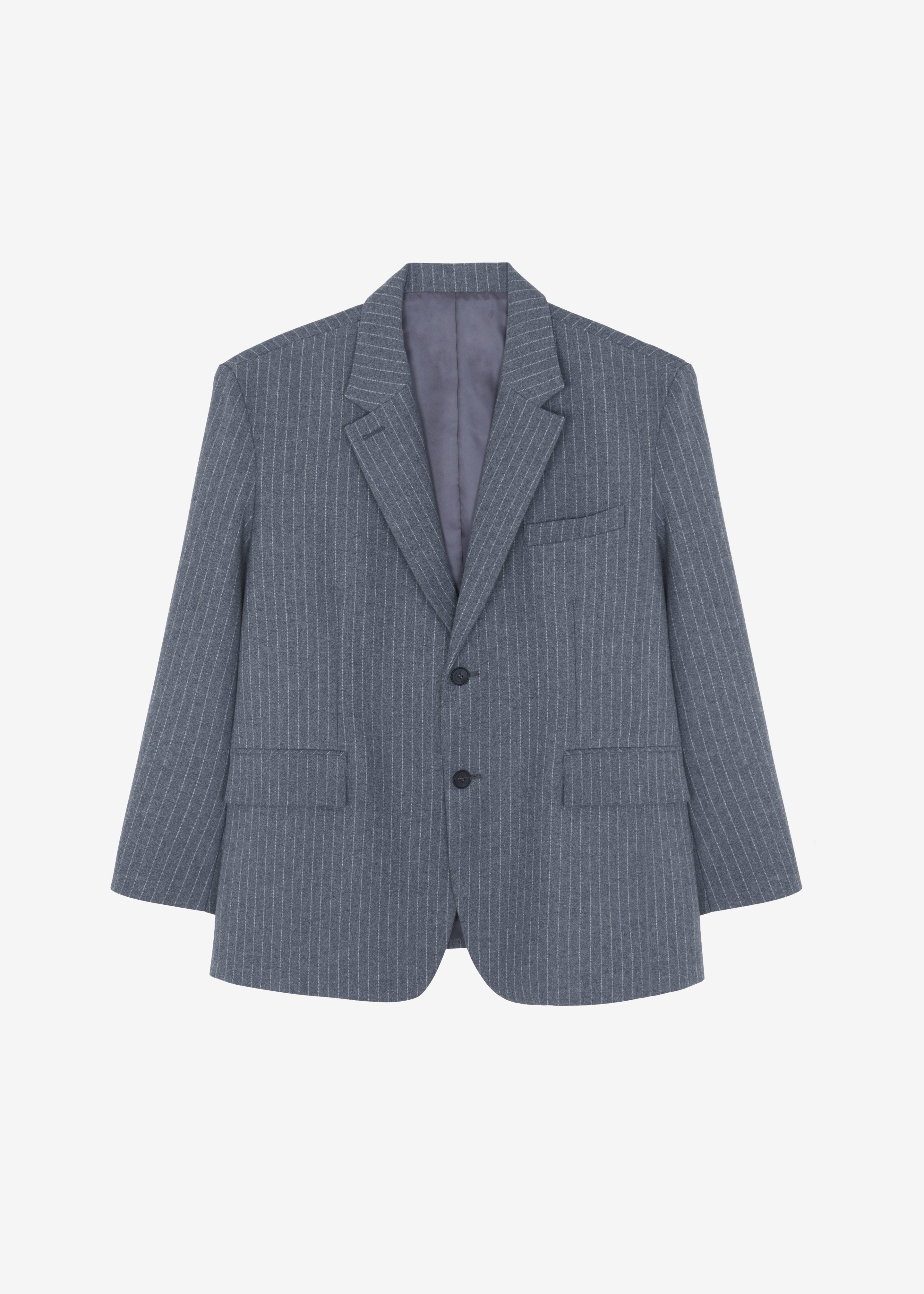 Beo Blazer - Grey/White Pinstripe - 11