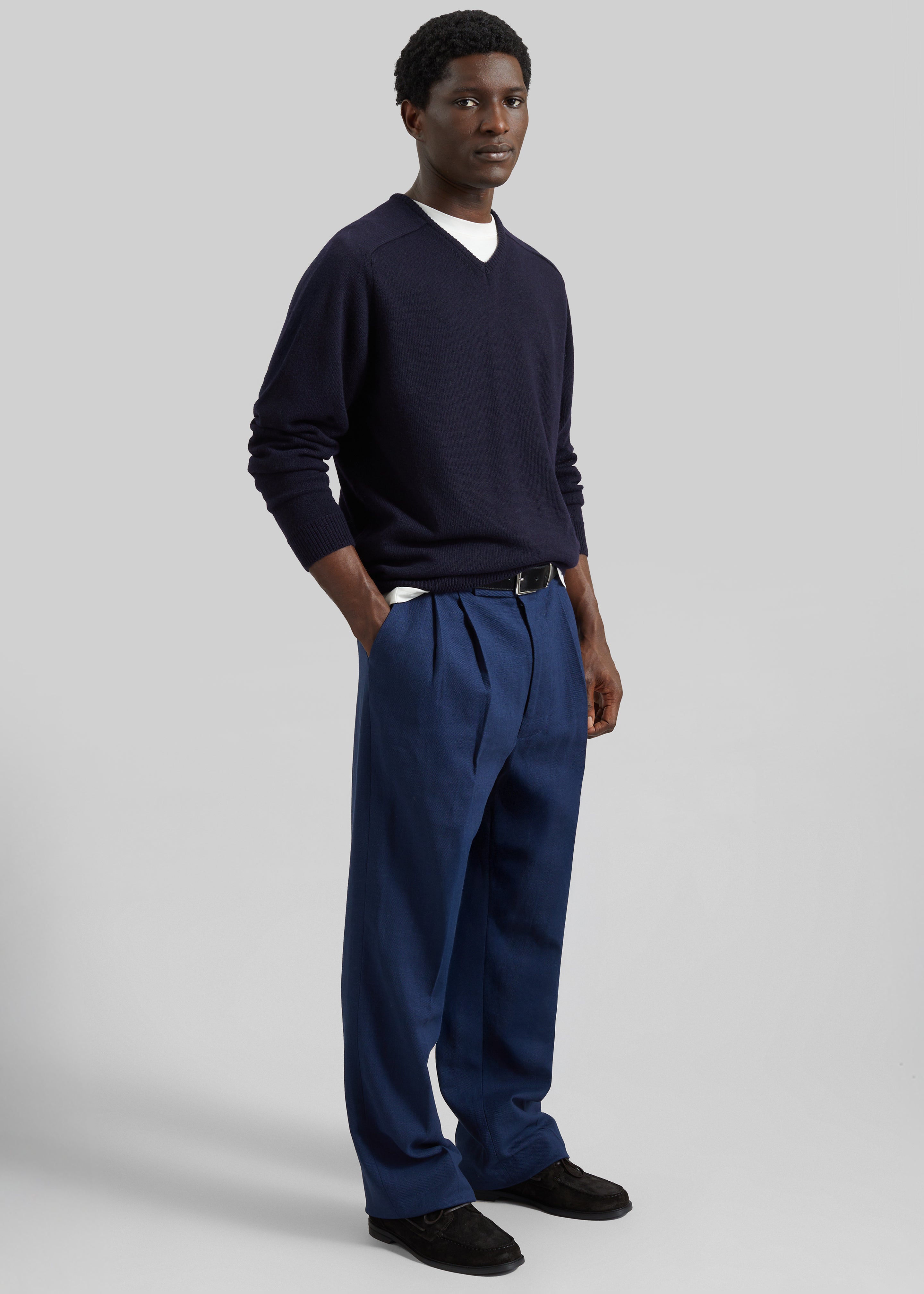 Beo Linen Pants - Navy - 5