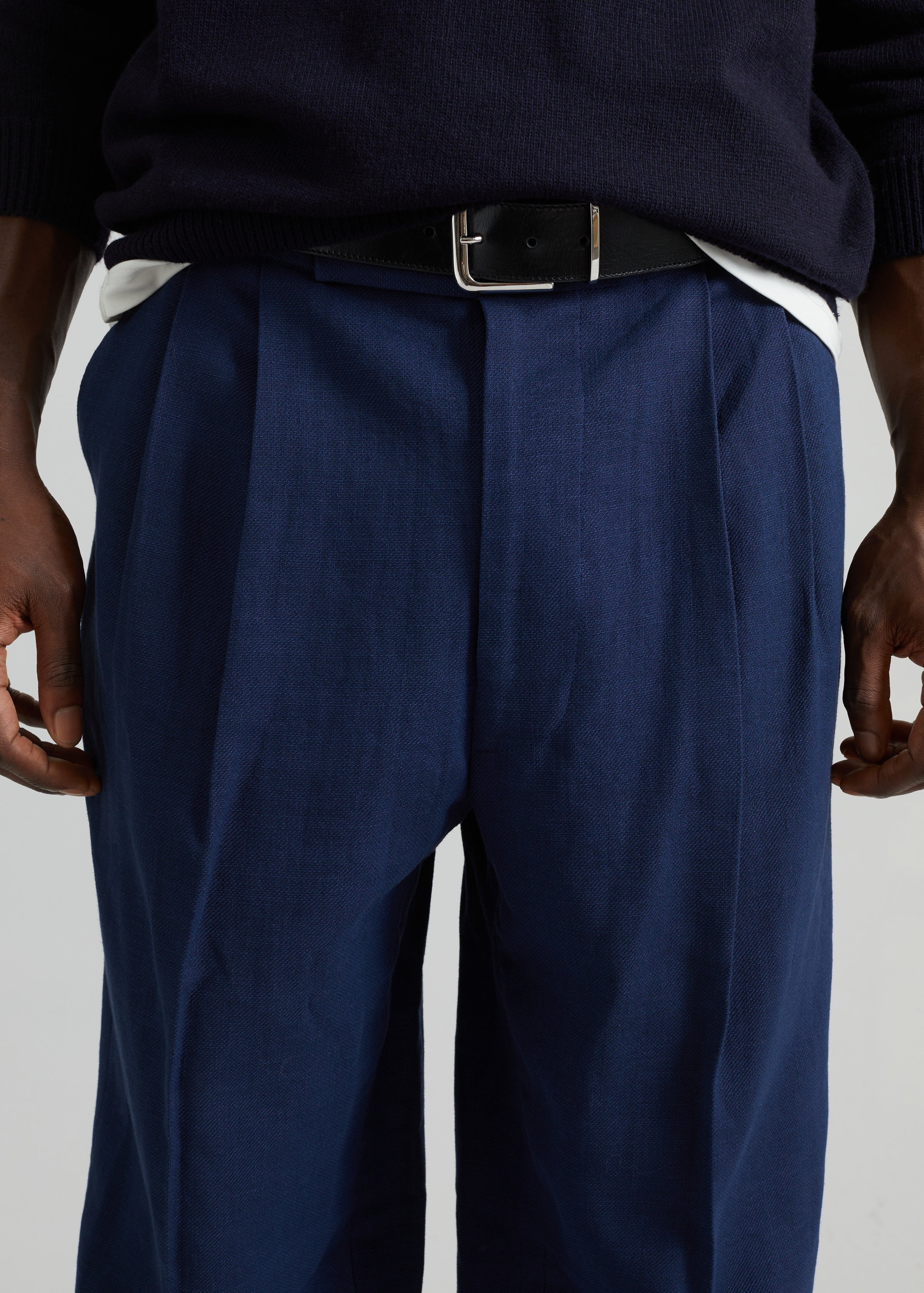 Beo Linen Pants - Navy - 4