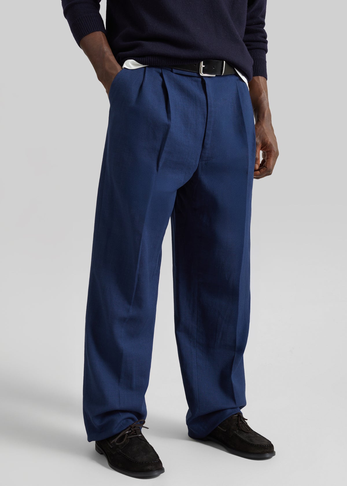 Beo Linen Pants - Navy - 2