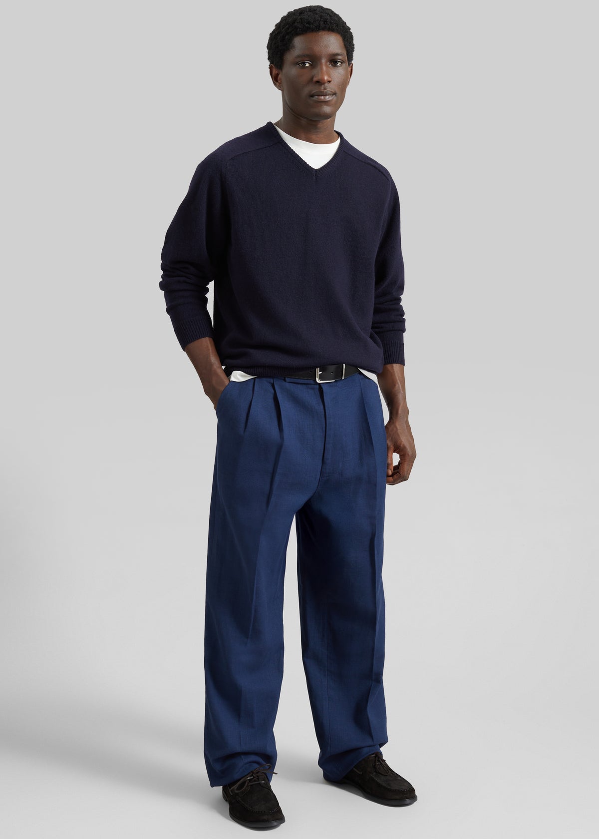 Beo Linen Pants - Navy - 3