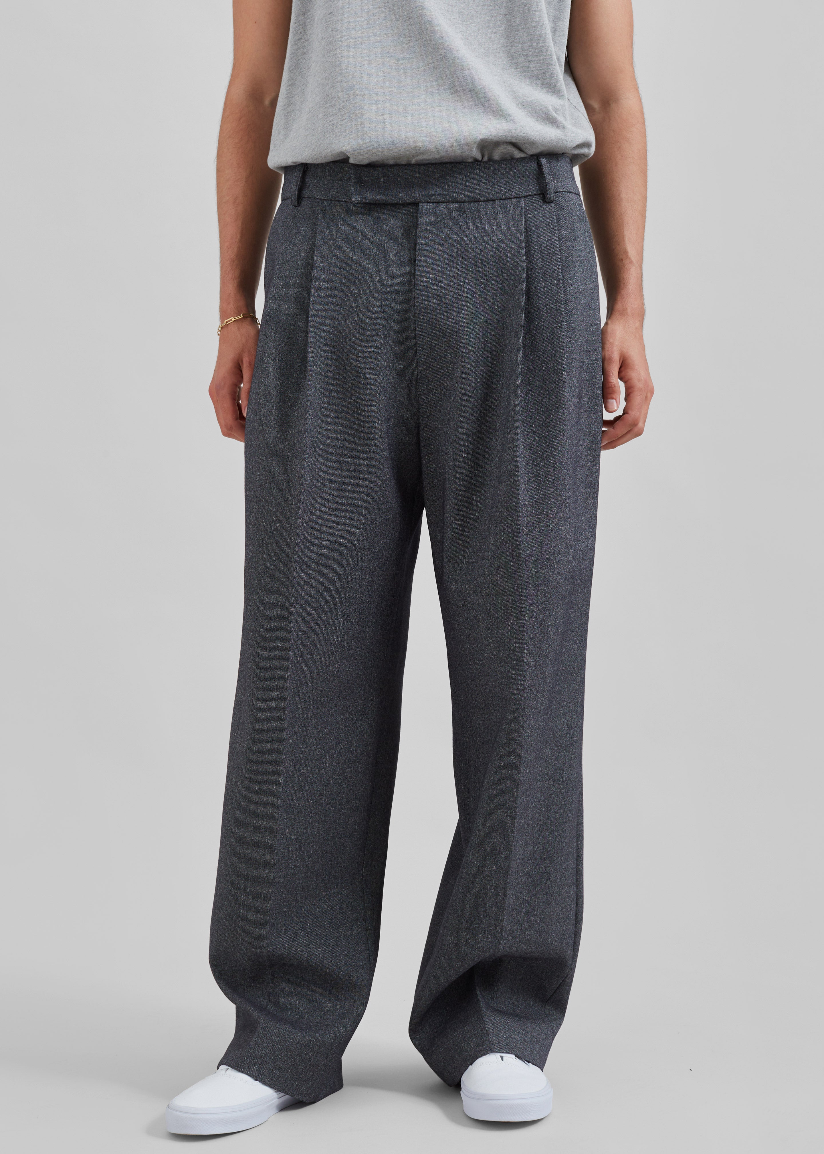 Beo Suit Pants - Grey Melange - 6