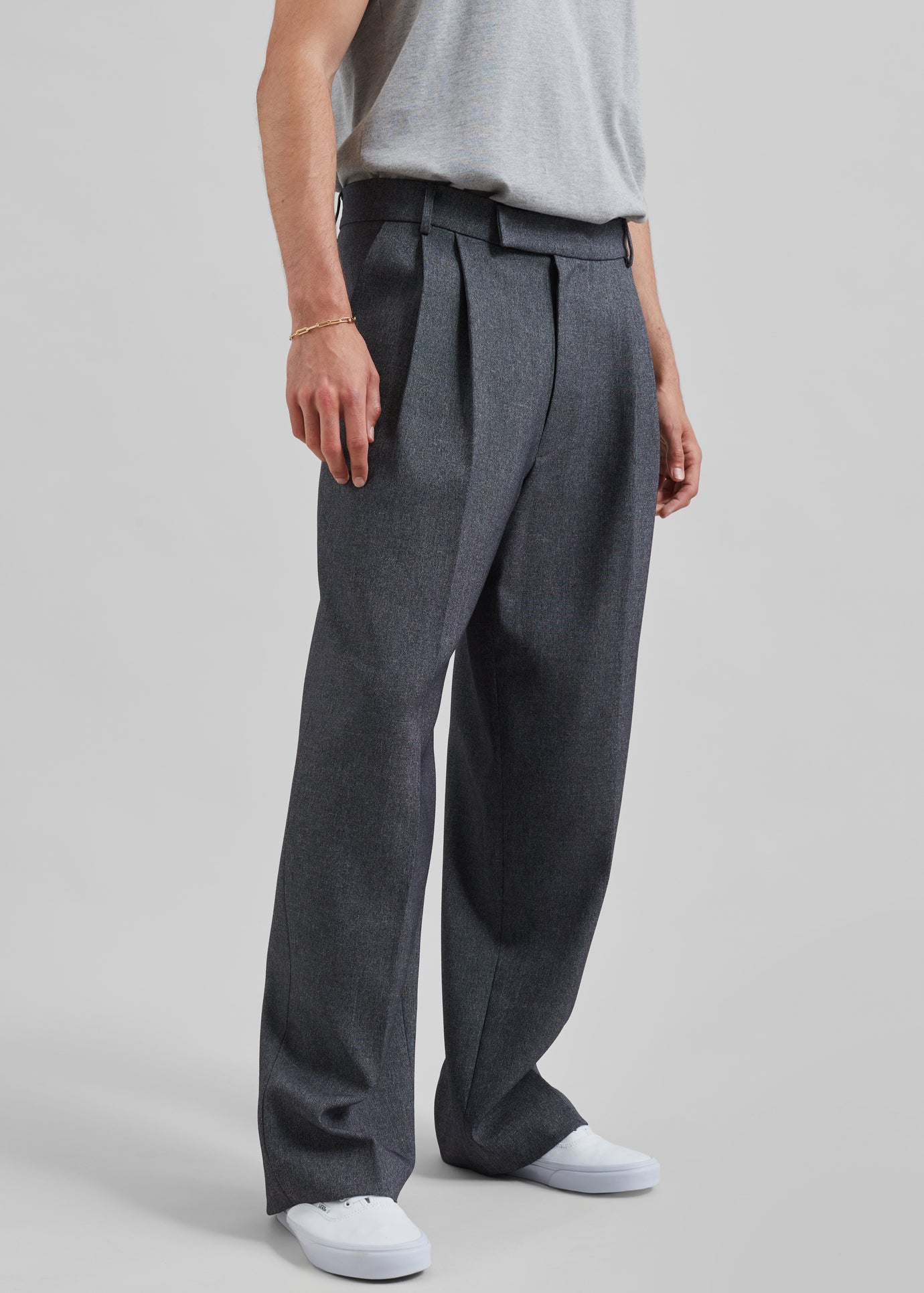 Beo Suit Pants - Grey Melange - 1