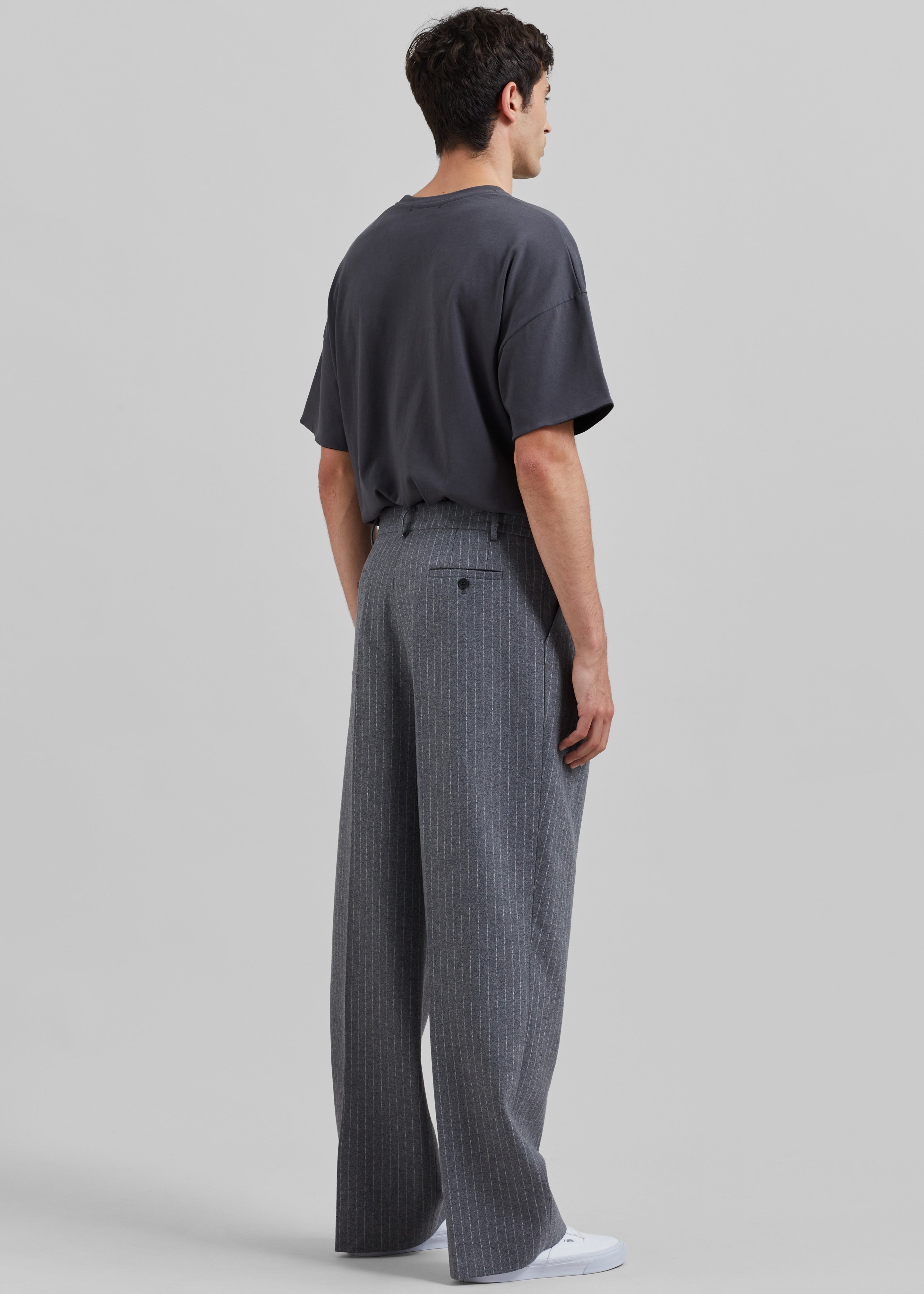 Beo Suit Pants - Grey/White Pinstripe - 11