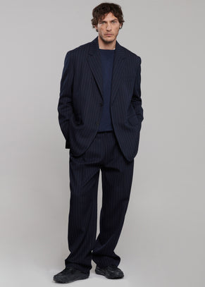 Beo Suit Pants - Navy/White Pinstripe