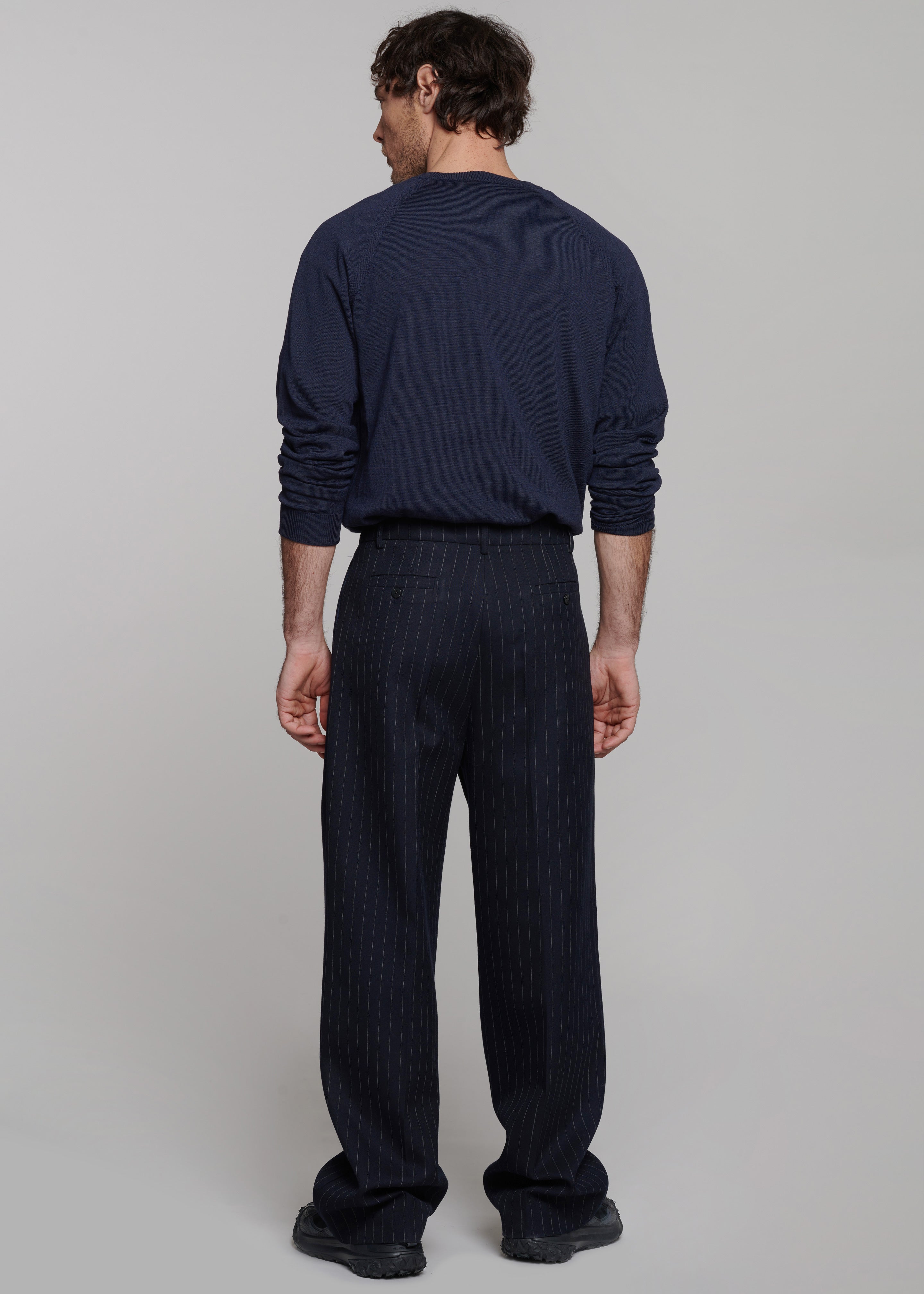 Beo Suit Pants - Navy/White Pinstripe - 11