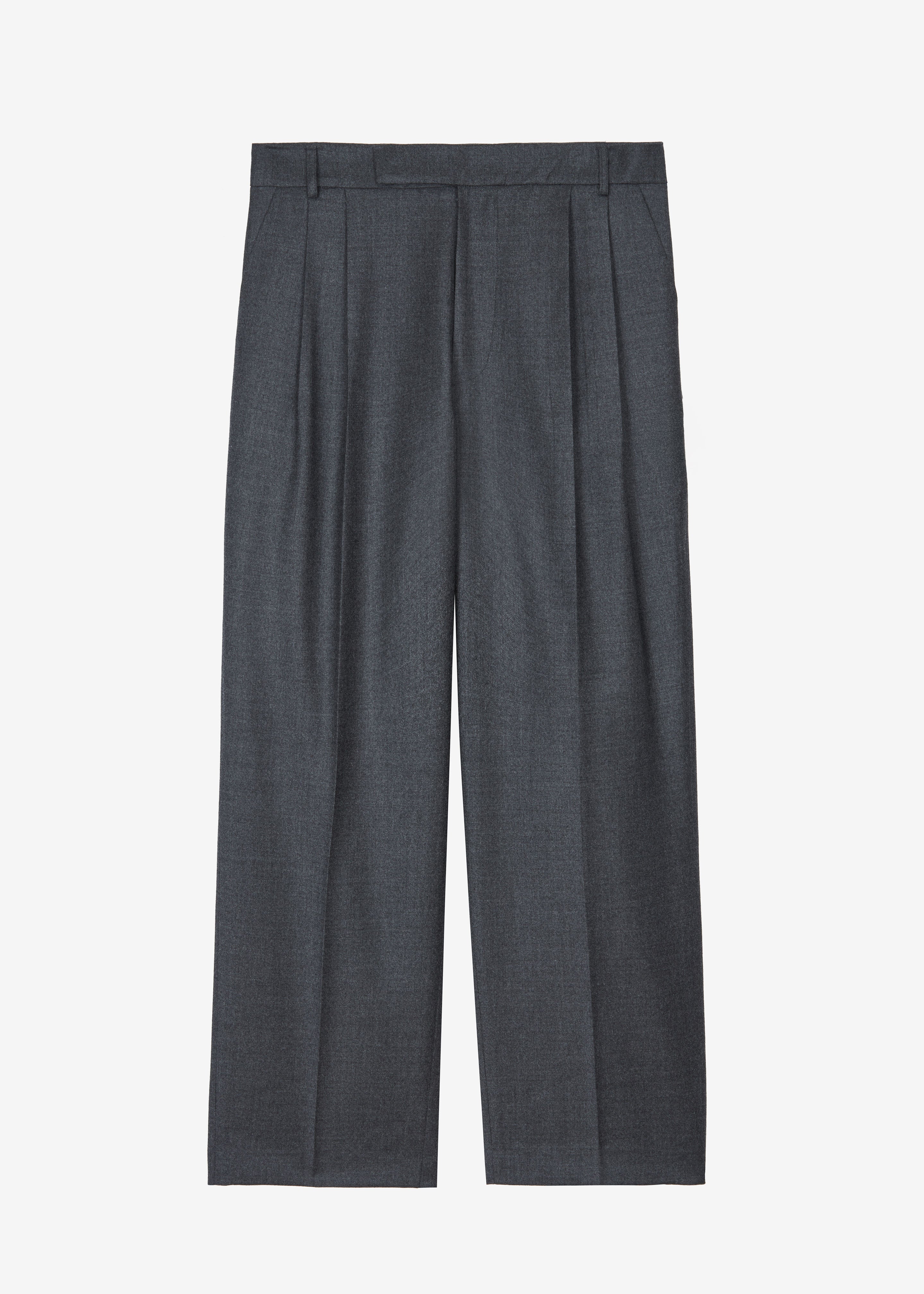 Beo Wool Flannel Suit Pants - Charcoal - 11