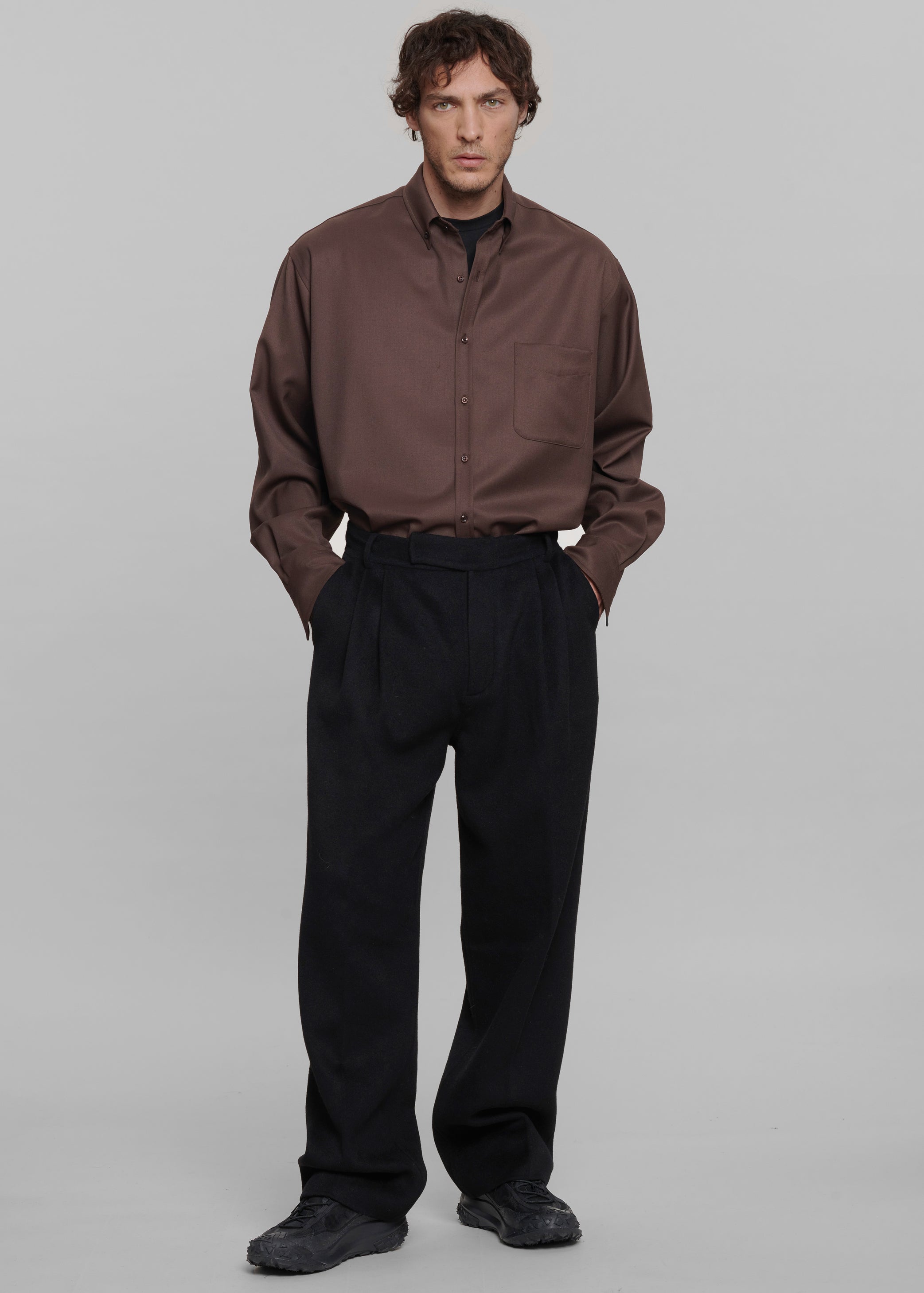 Shop the look image for Beo Wool Suit Pants - Black
