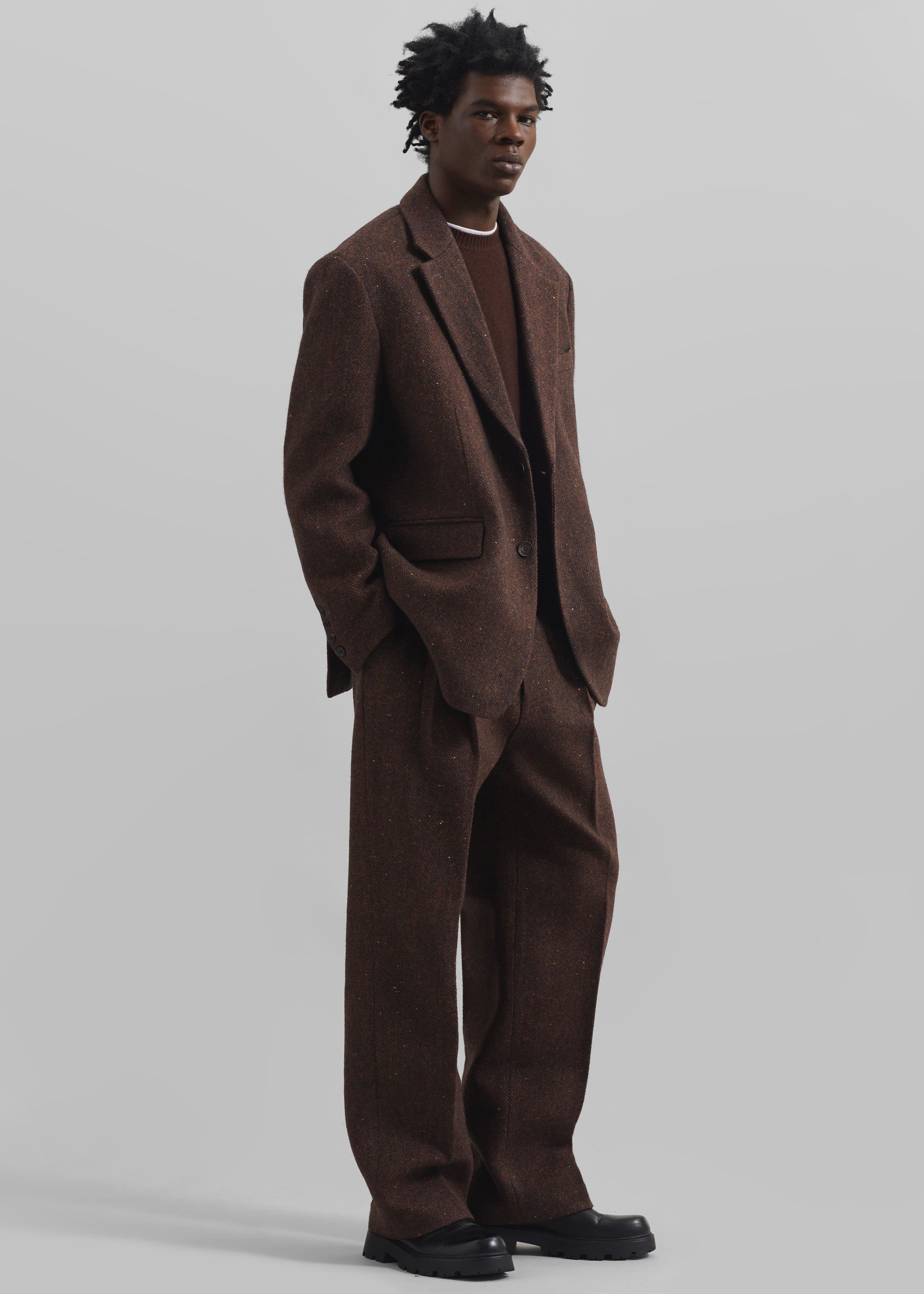 Beo Wool Suit Pants - Brown - 6