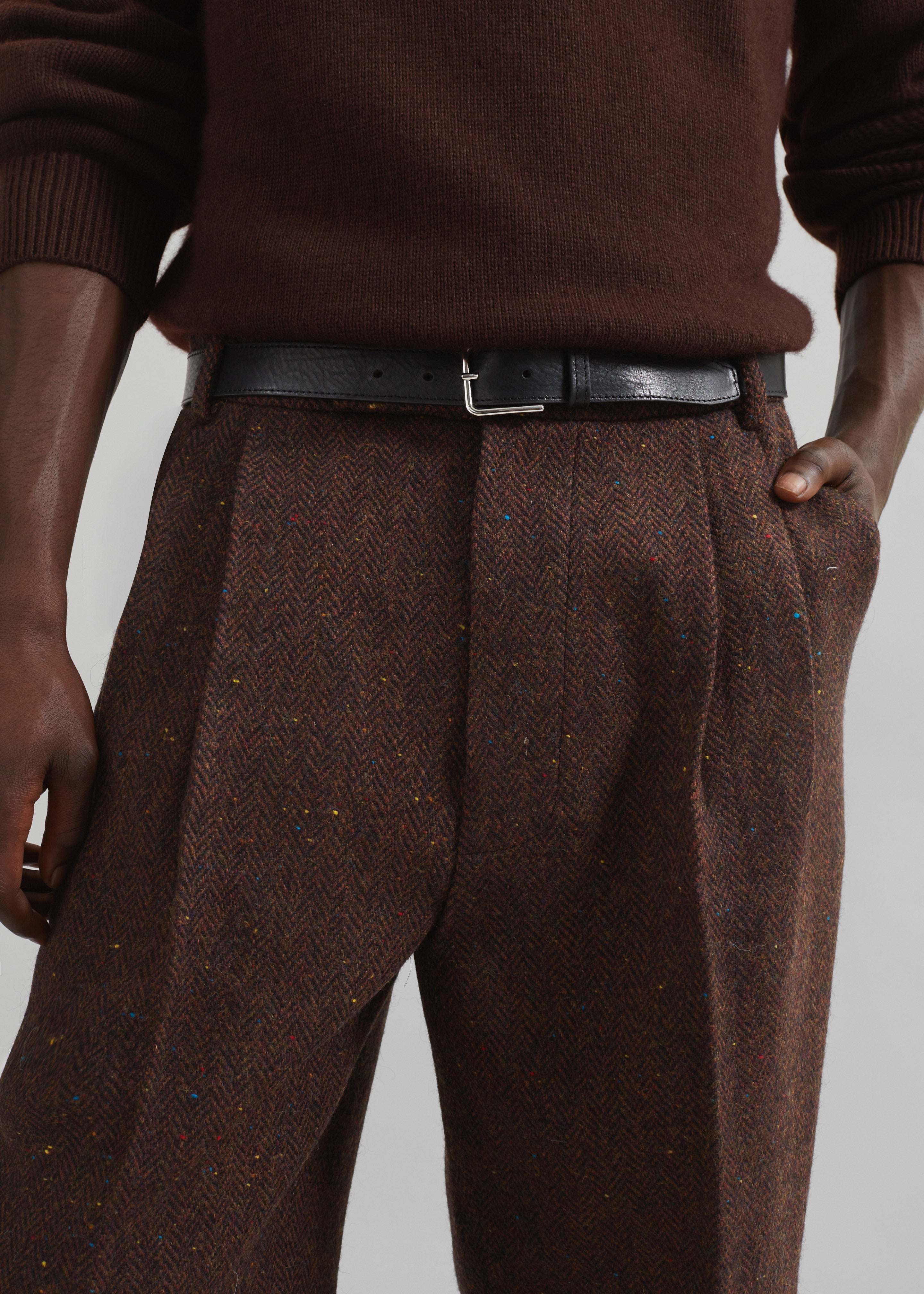 Beo Wool Suit Pants - Brown - 3