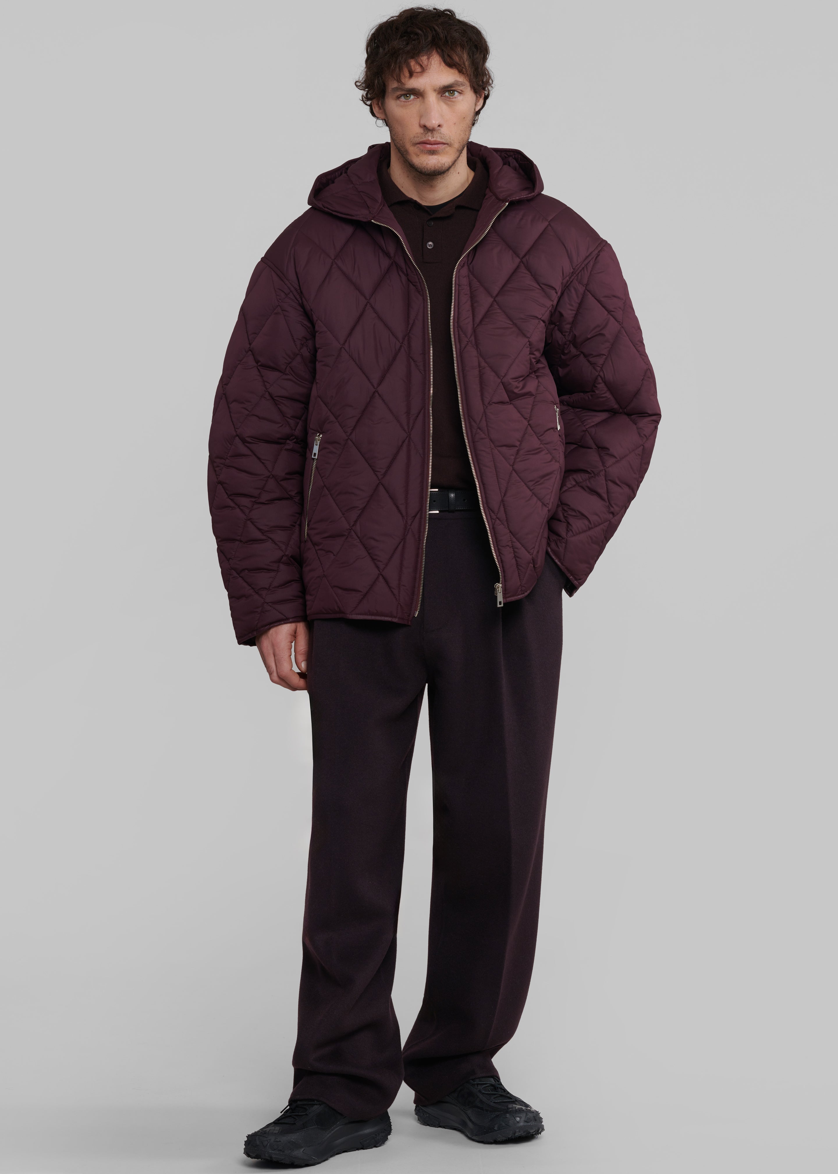 Beo Wool Suit Pants - Dark Plum - 11