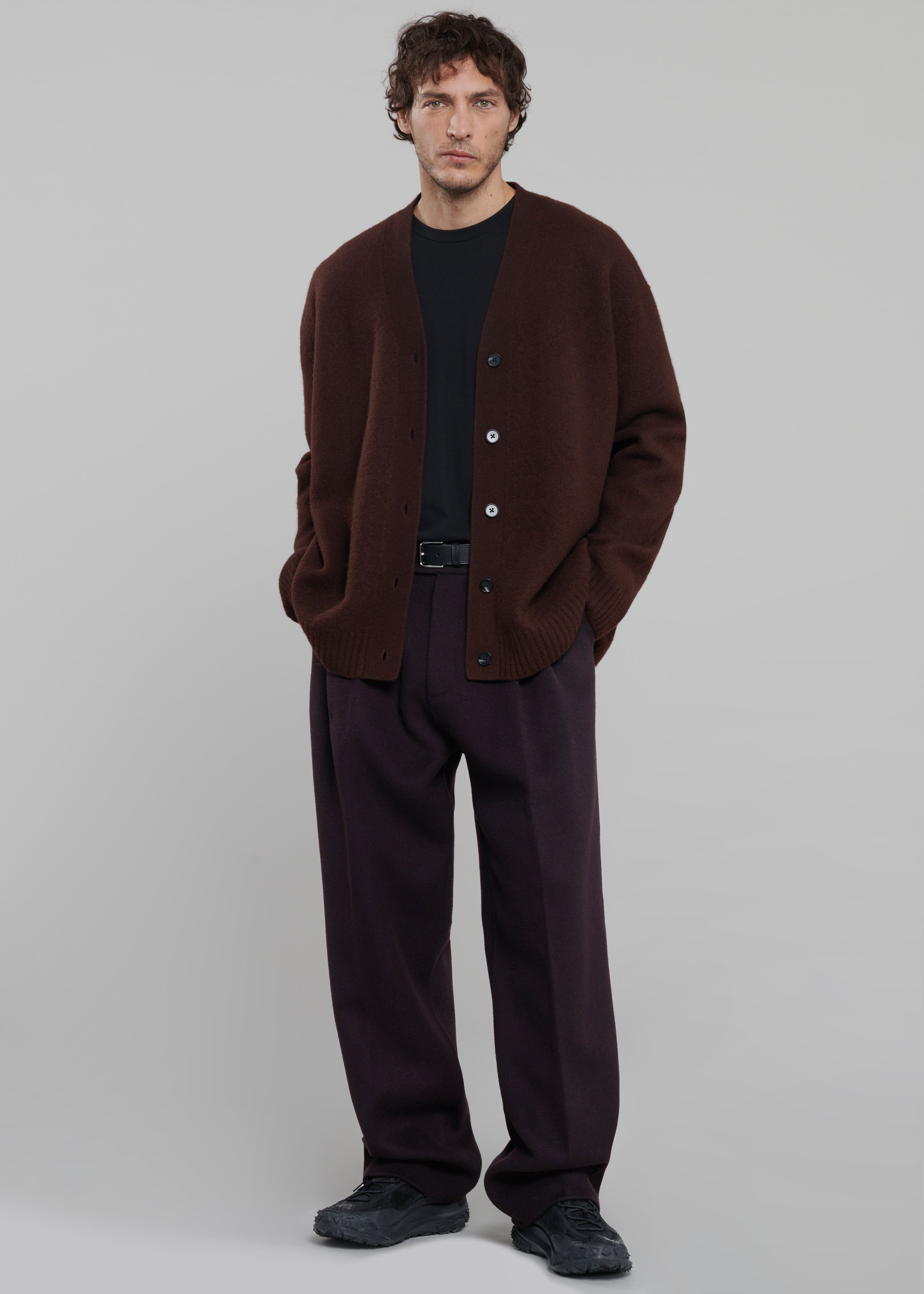 Beo Wool Suit Pants - Dark Plum - 4