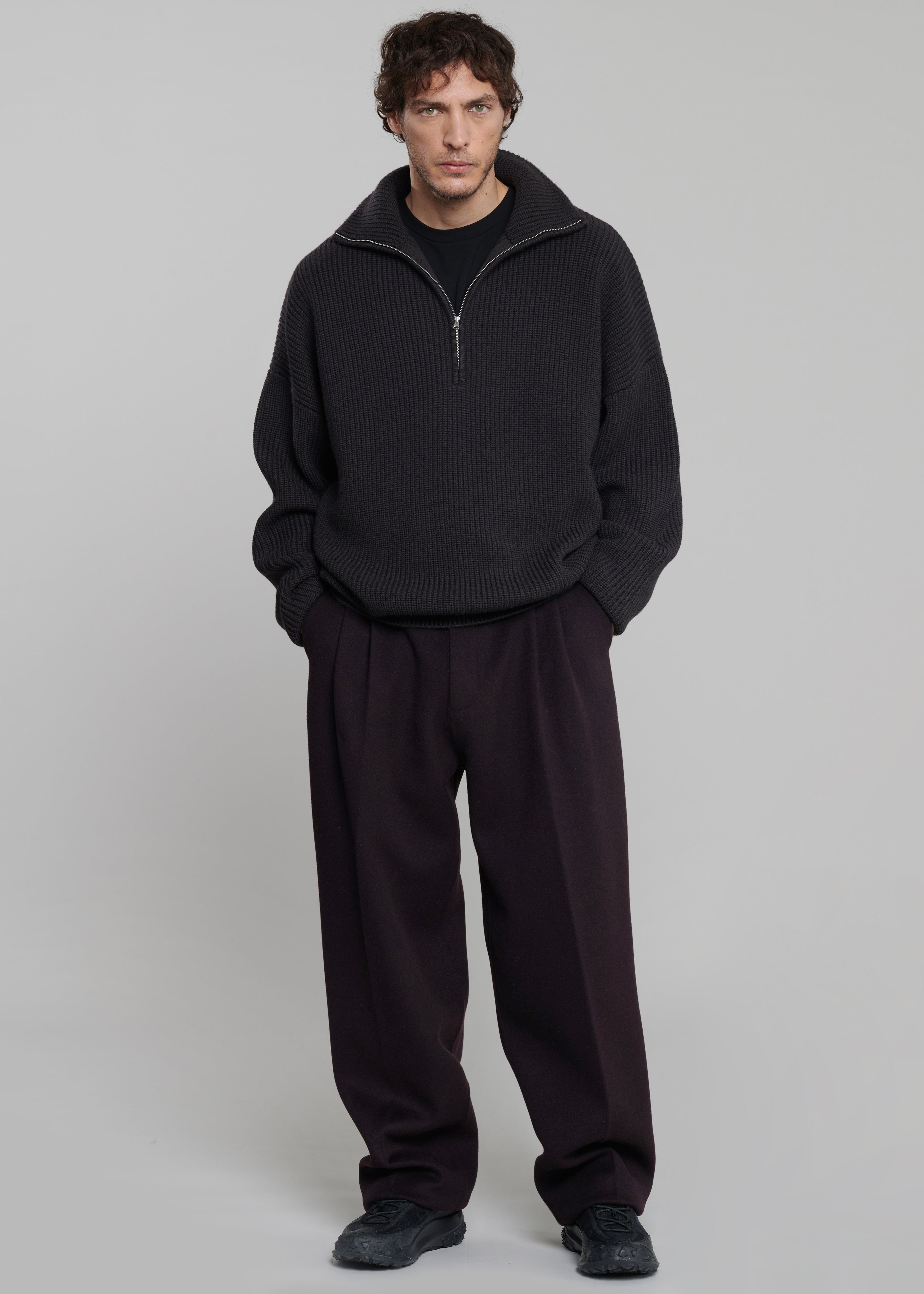 Beo Wool Suit Pants - Dark Plum - 6