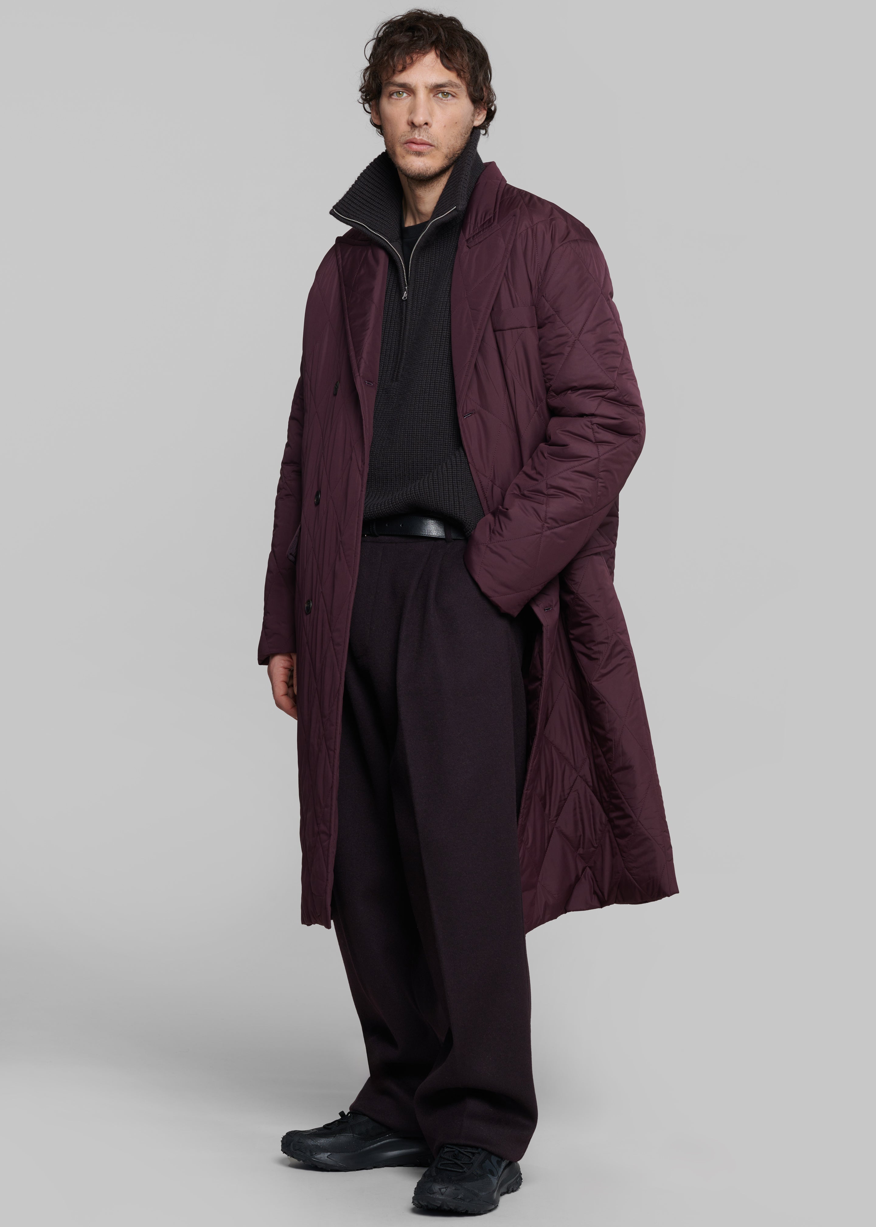 Beo Wool Suit Pants - Dark Plum - 8