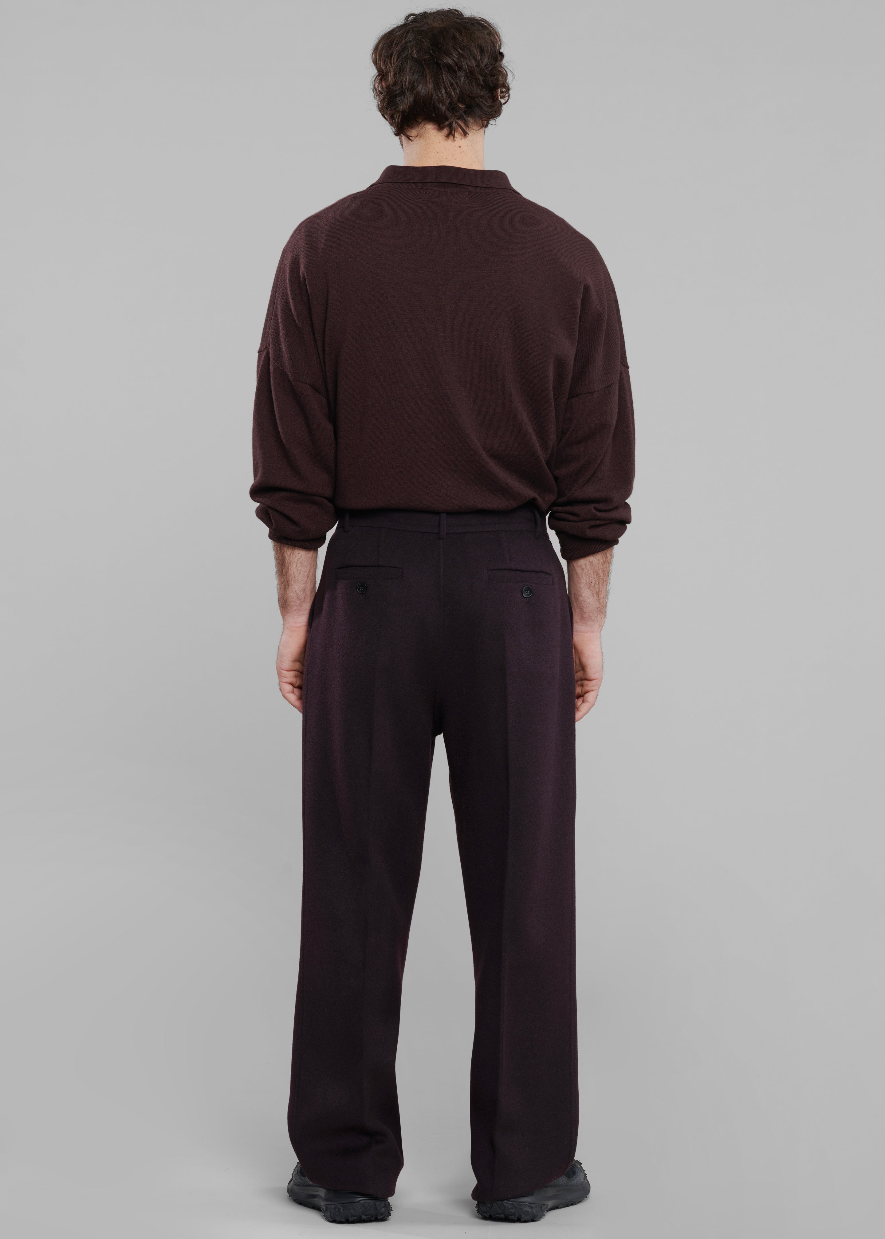 Beo Wool Suit Pants - Dark Plum - 14