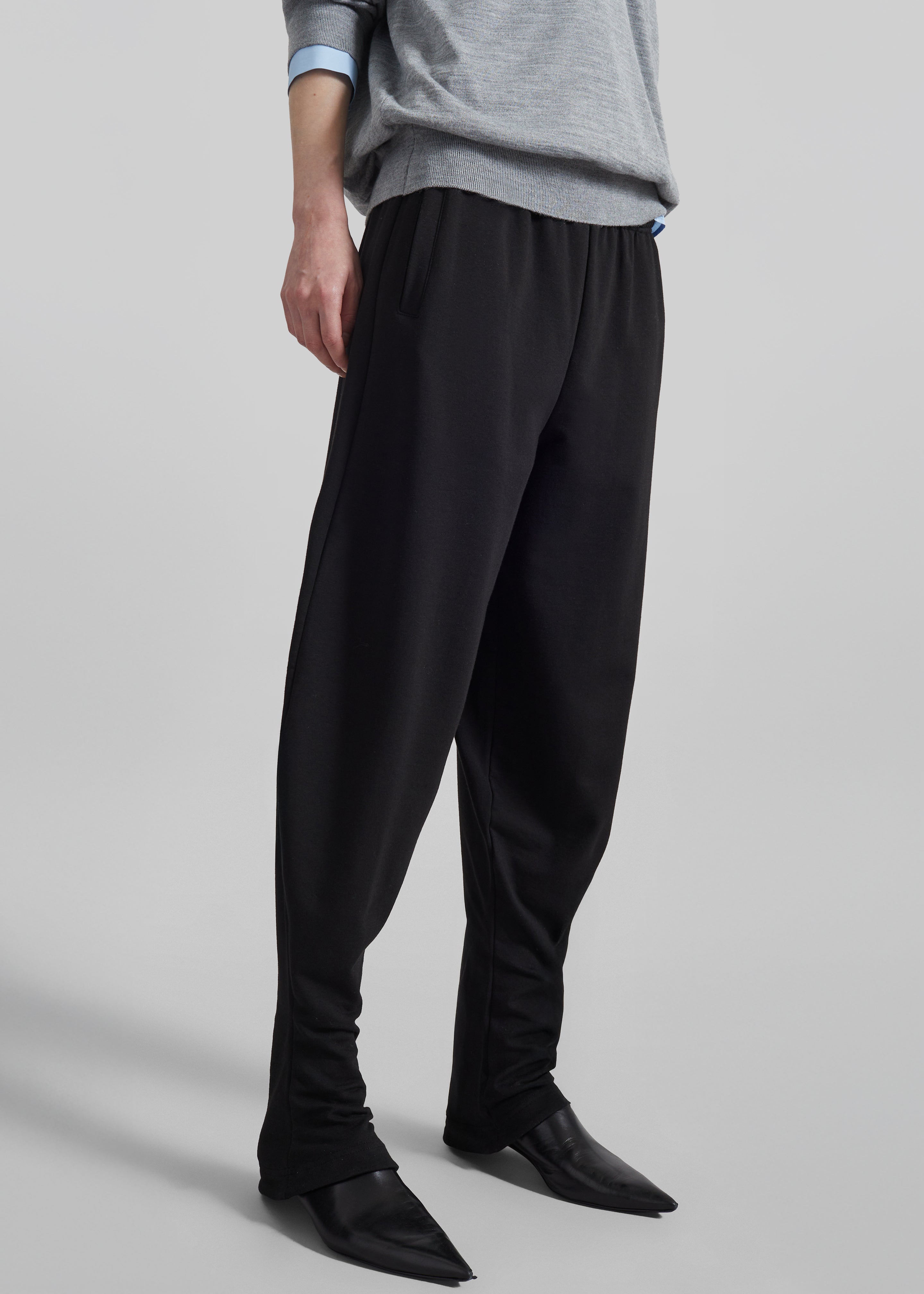 Bercy Curved Jersey Joggers - Black - 2