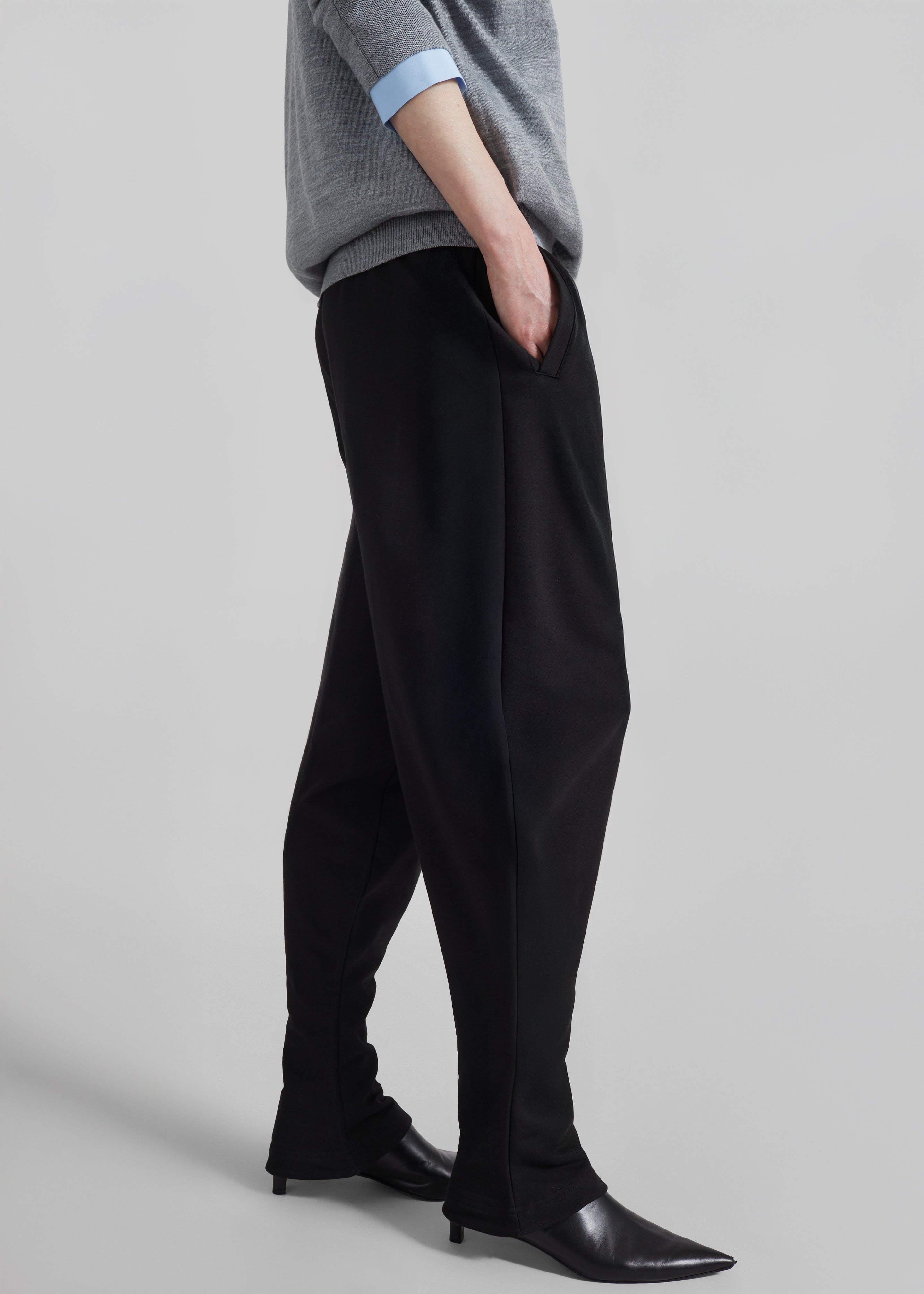 Bercy Curved Jersey Joggers - Black - 6
